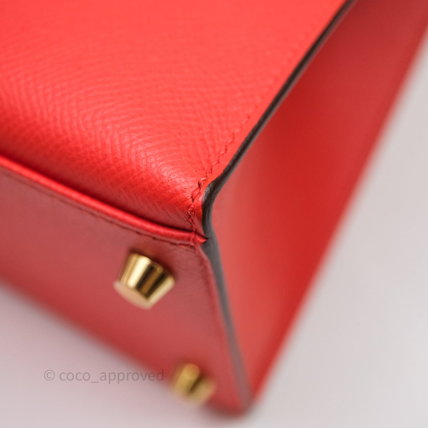 Hermès Kelly 28 Sellier Capucine 9T Epsom Gold Hardware