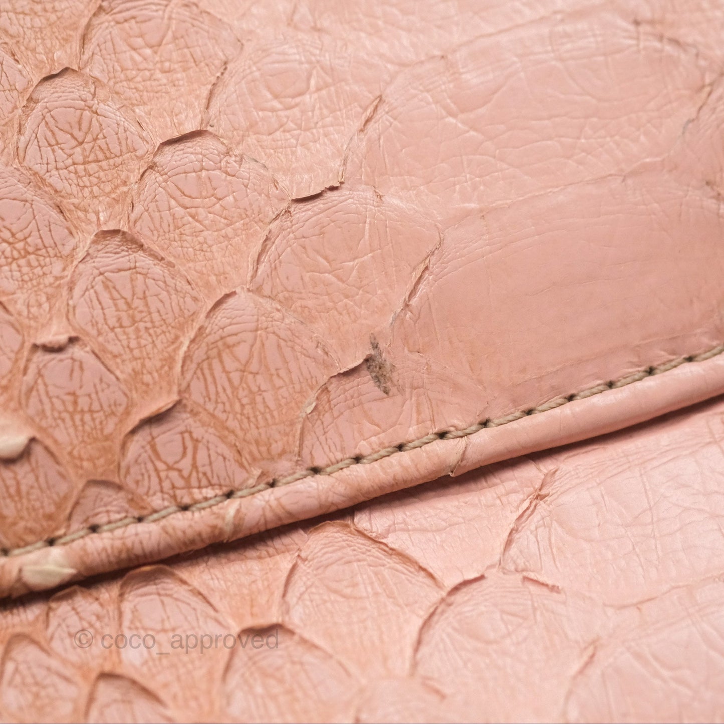 Chanel Jumbo Double Flap Python Pink Gold Hardware