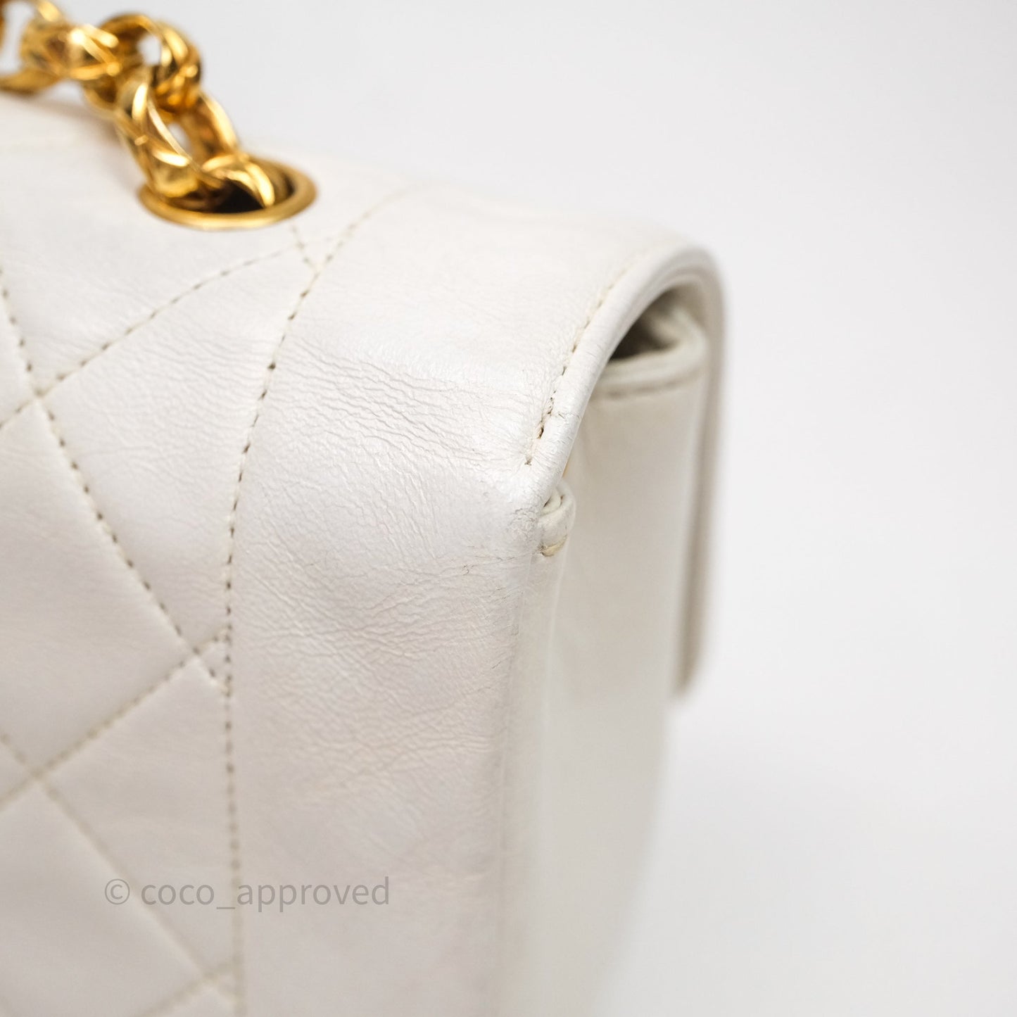 Chanel Vintage Mini Bijoux Chain Flap Bag White Gold Hardware