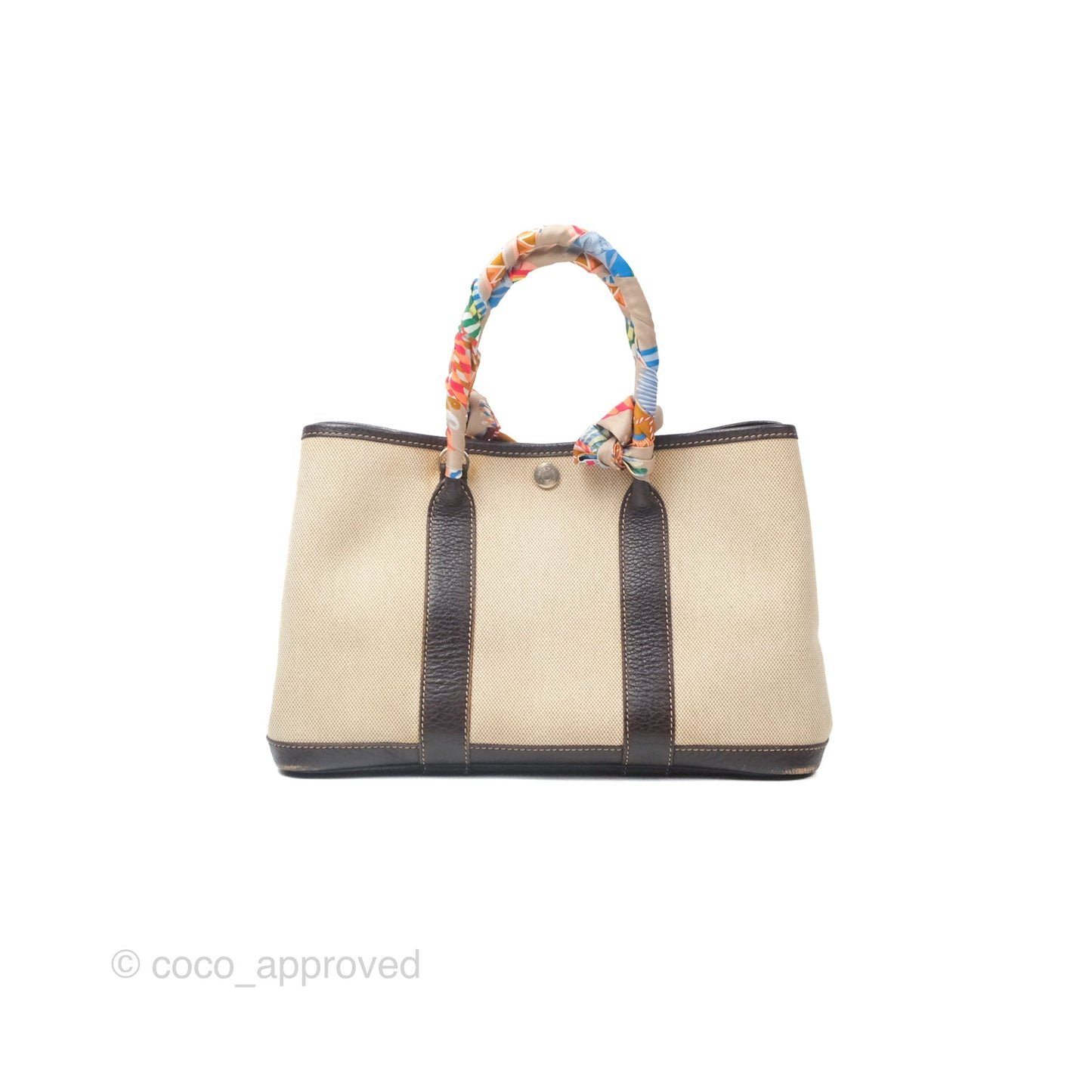 Hermès Garden Party 30 Canvas Brown/ Natural