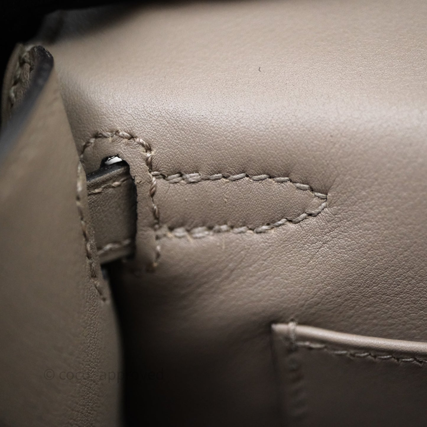 Hermès Kelly Pochette Gris Asphalte M8 Swift Gold Hardware