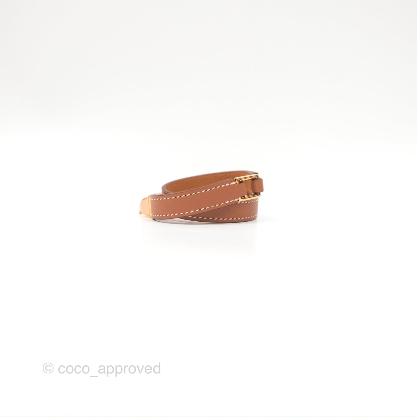 Hermès Rivale Double Tour Bracelet Gold Rose Gold Hardware