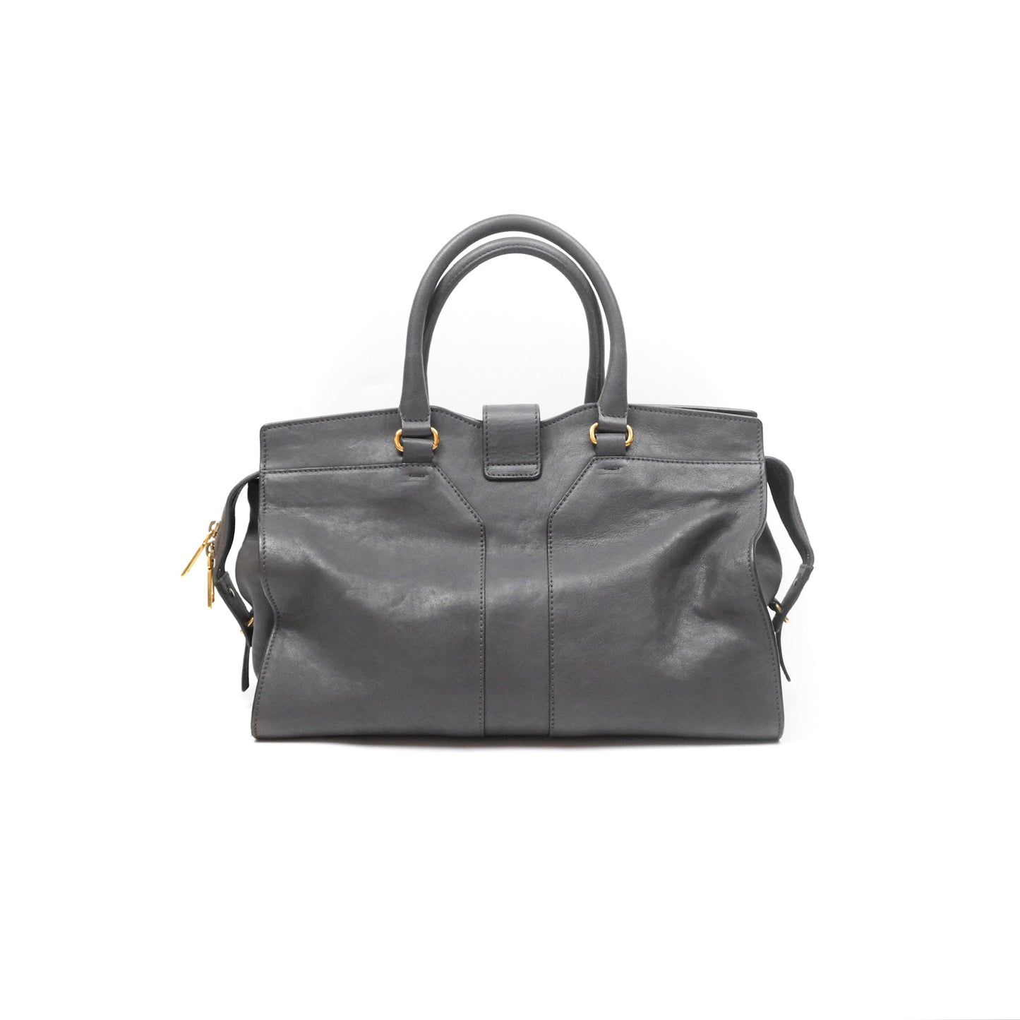 Saint Laurent Chyc Bag Dark Grey Calfskin Gold Hardware