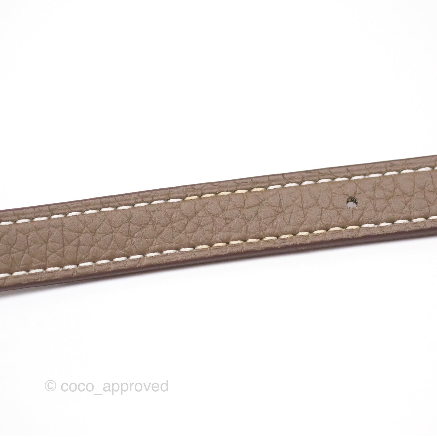 Hermès Halzan 25 Etoupe Clemence Palladium Hardware