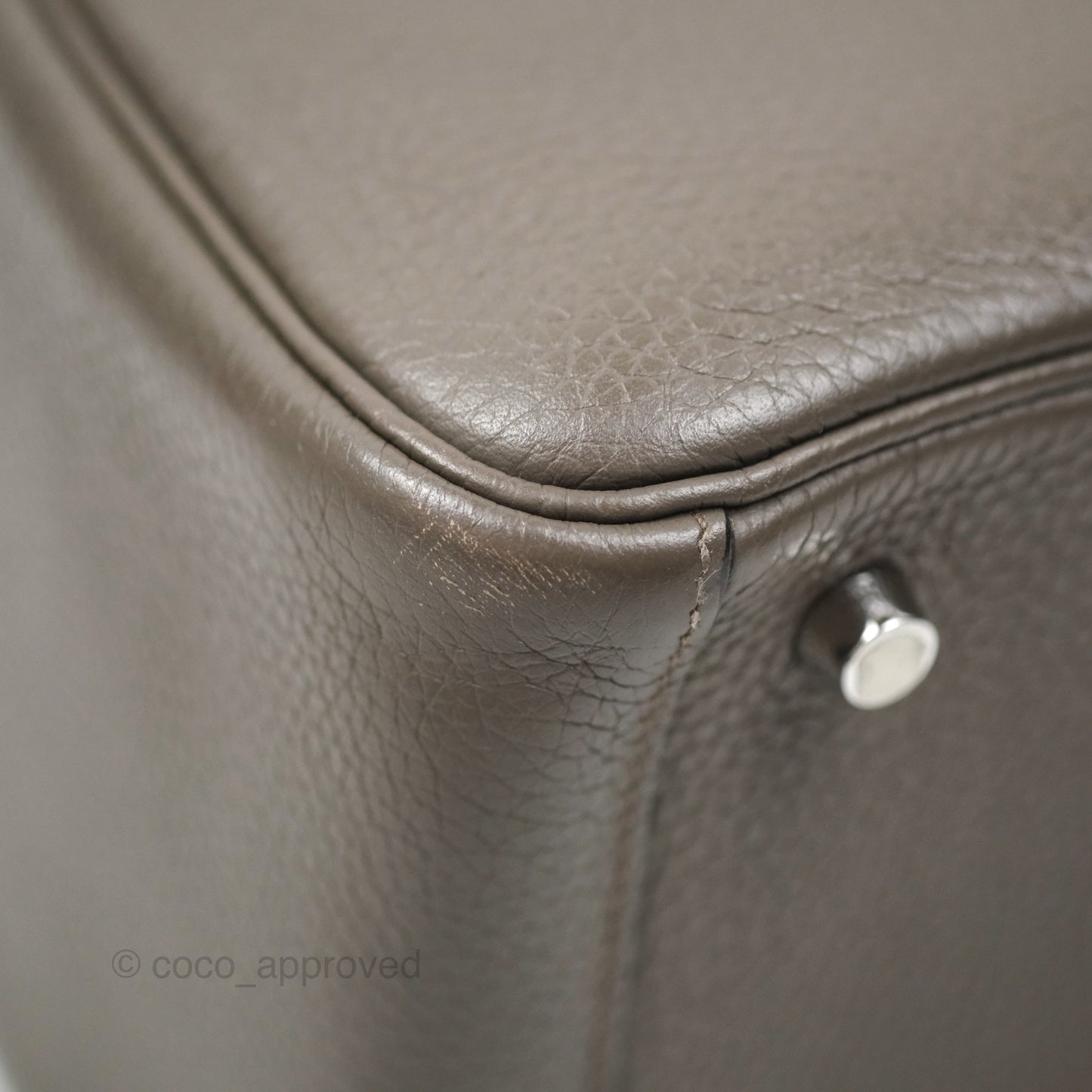 Hermès Lindy 26 Etain 8F Clemence Palladium Hardware