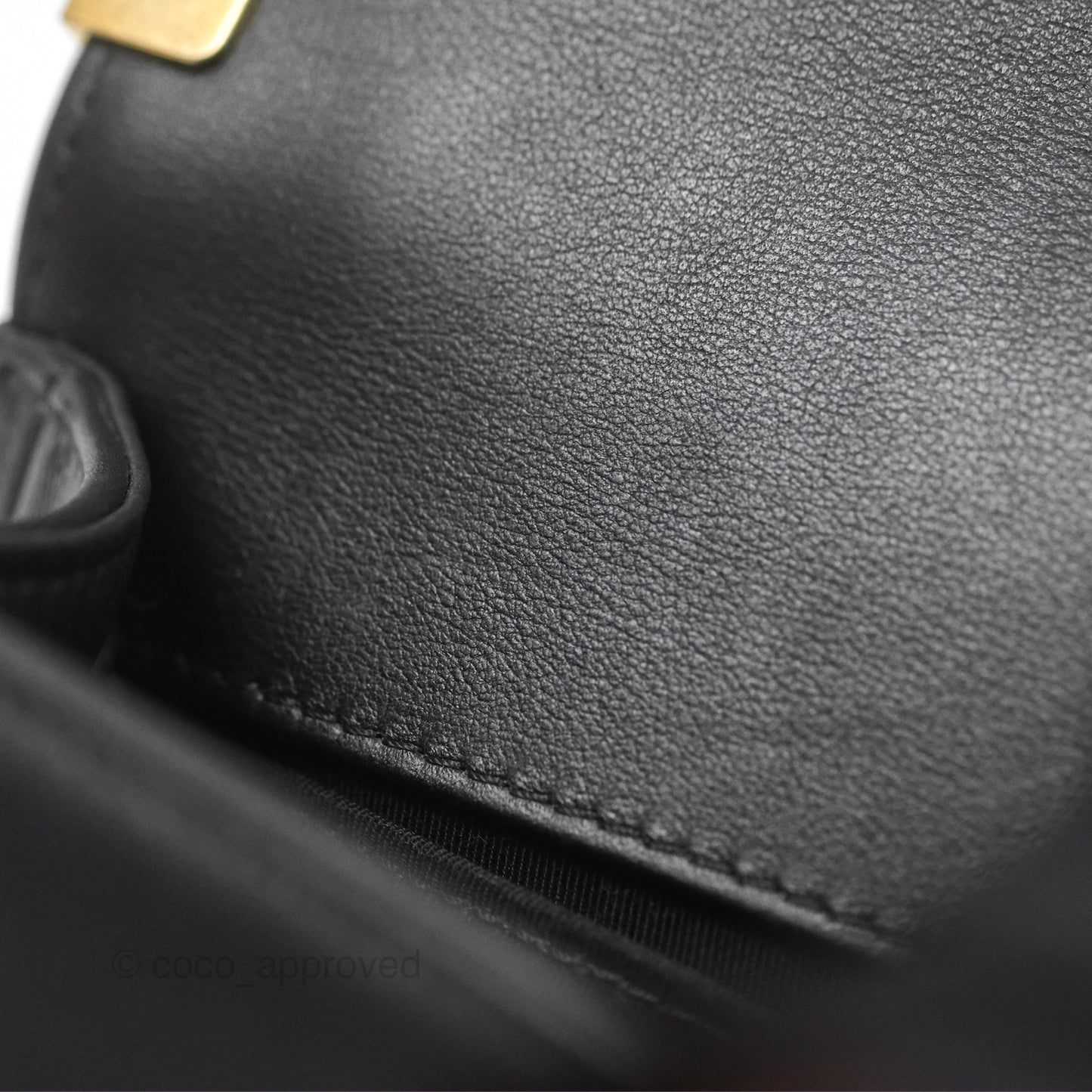 Chanel Small Boy Black Lambskin Aged Gold Hardware