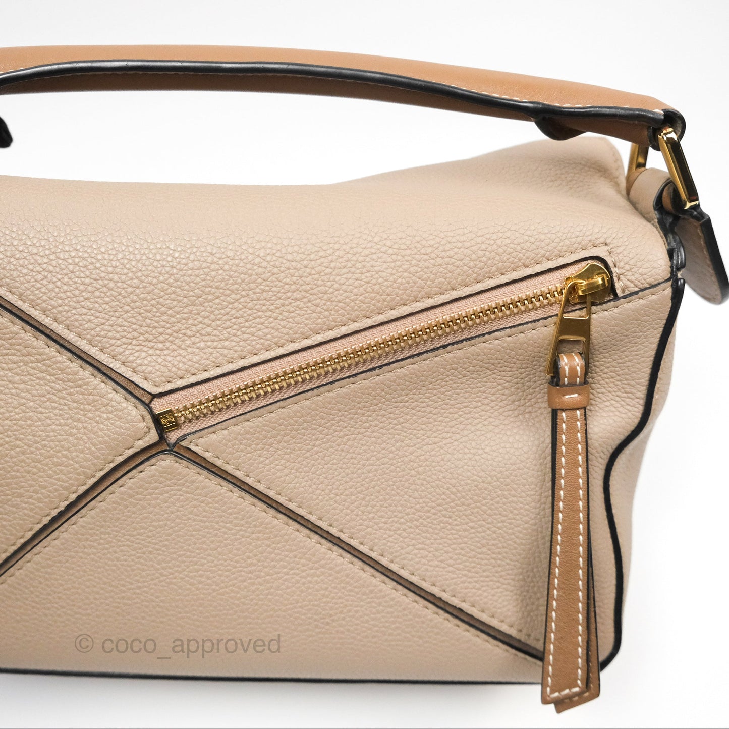 Loewe Small Puzzle Bag Sand Mink Grained Calfskin
