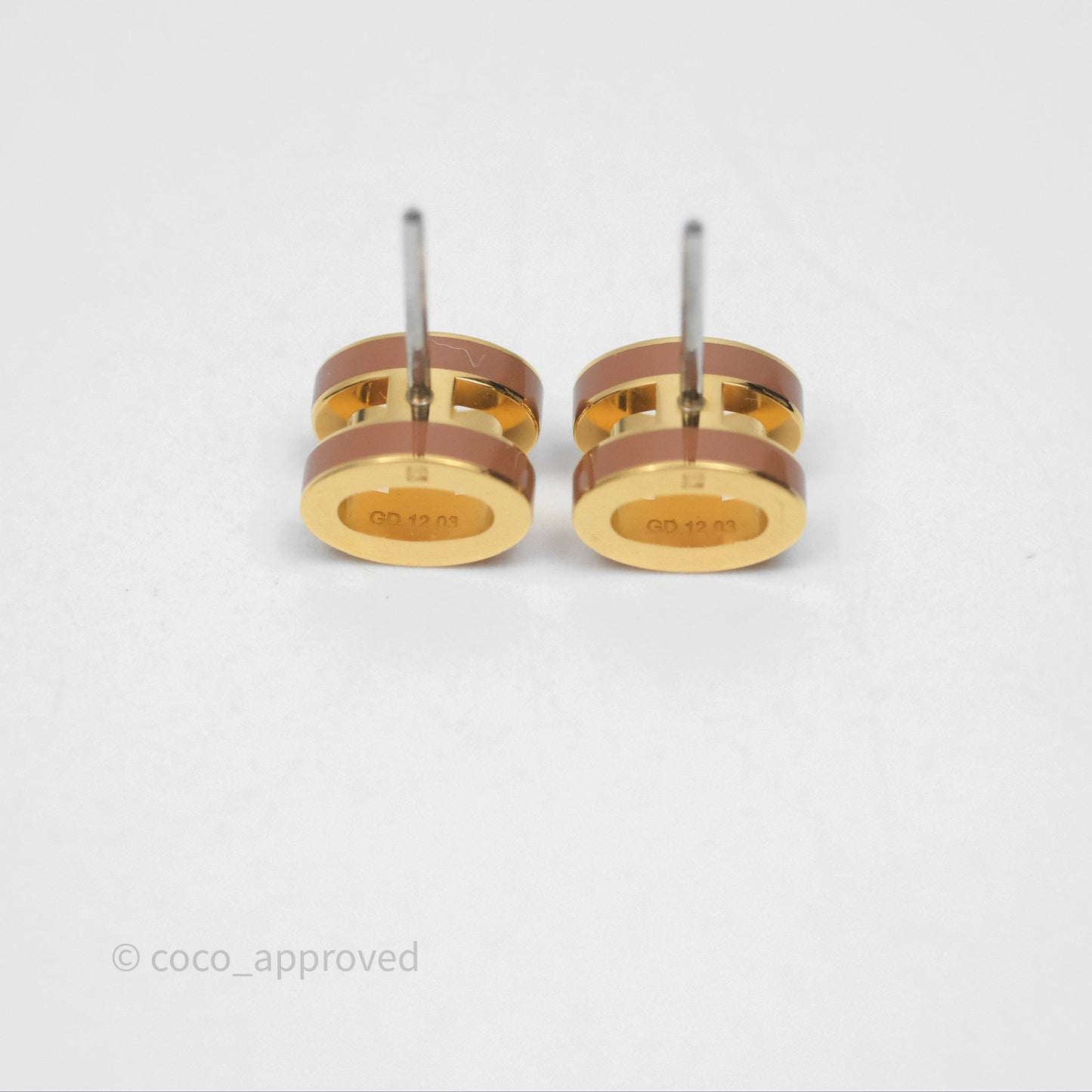 Hermès Mini Pop H Earrings New Gold A9 Gold Hardware