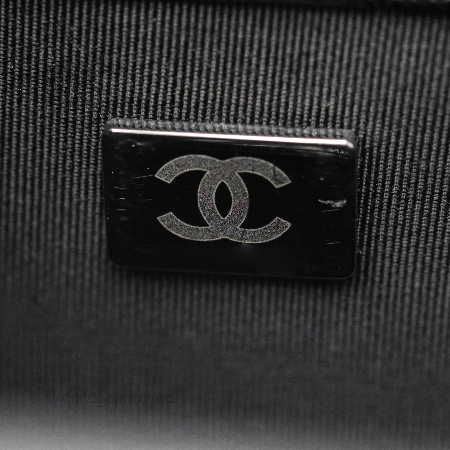 Chanel Medium Boy Quilted Black Caviar Ruthenium Hardware