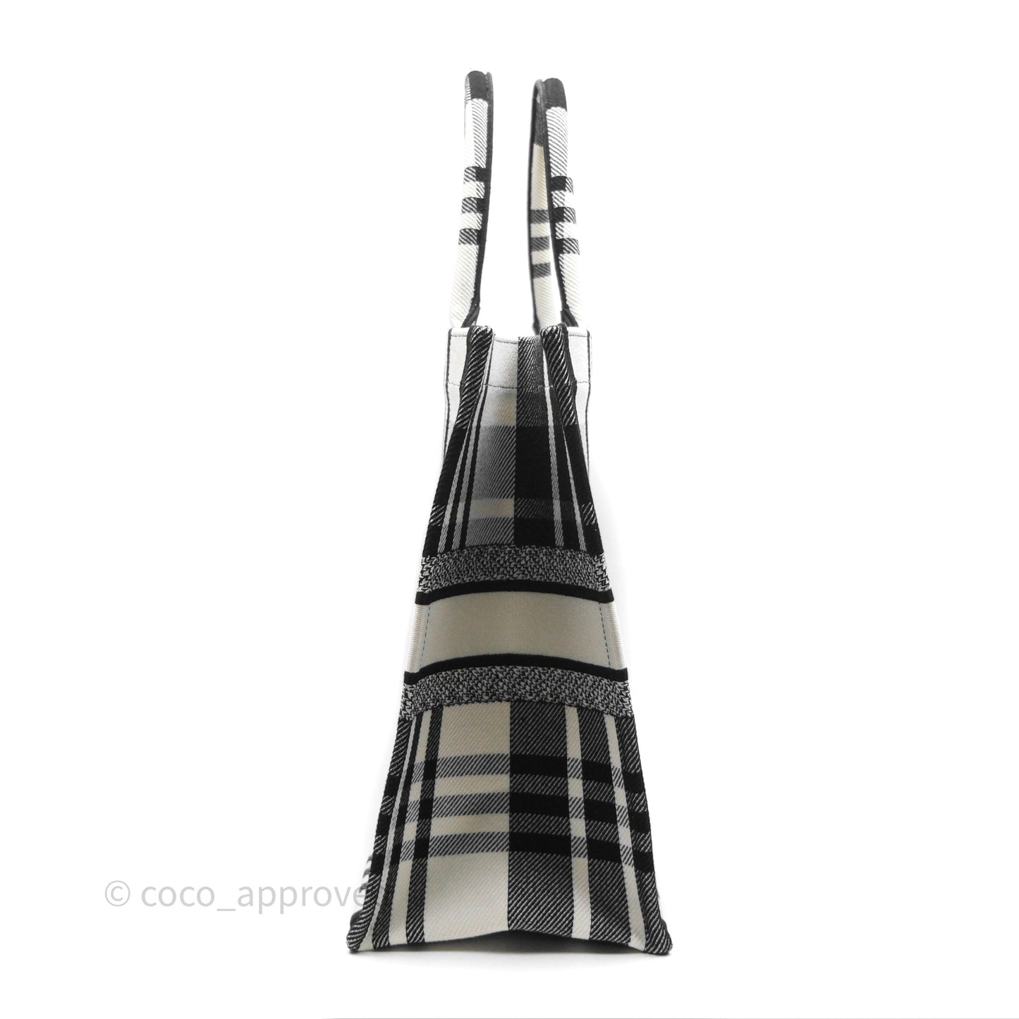 Christian Dior Large Check'n'Dior Book Tote Black/ White Canvas