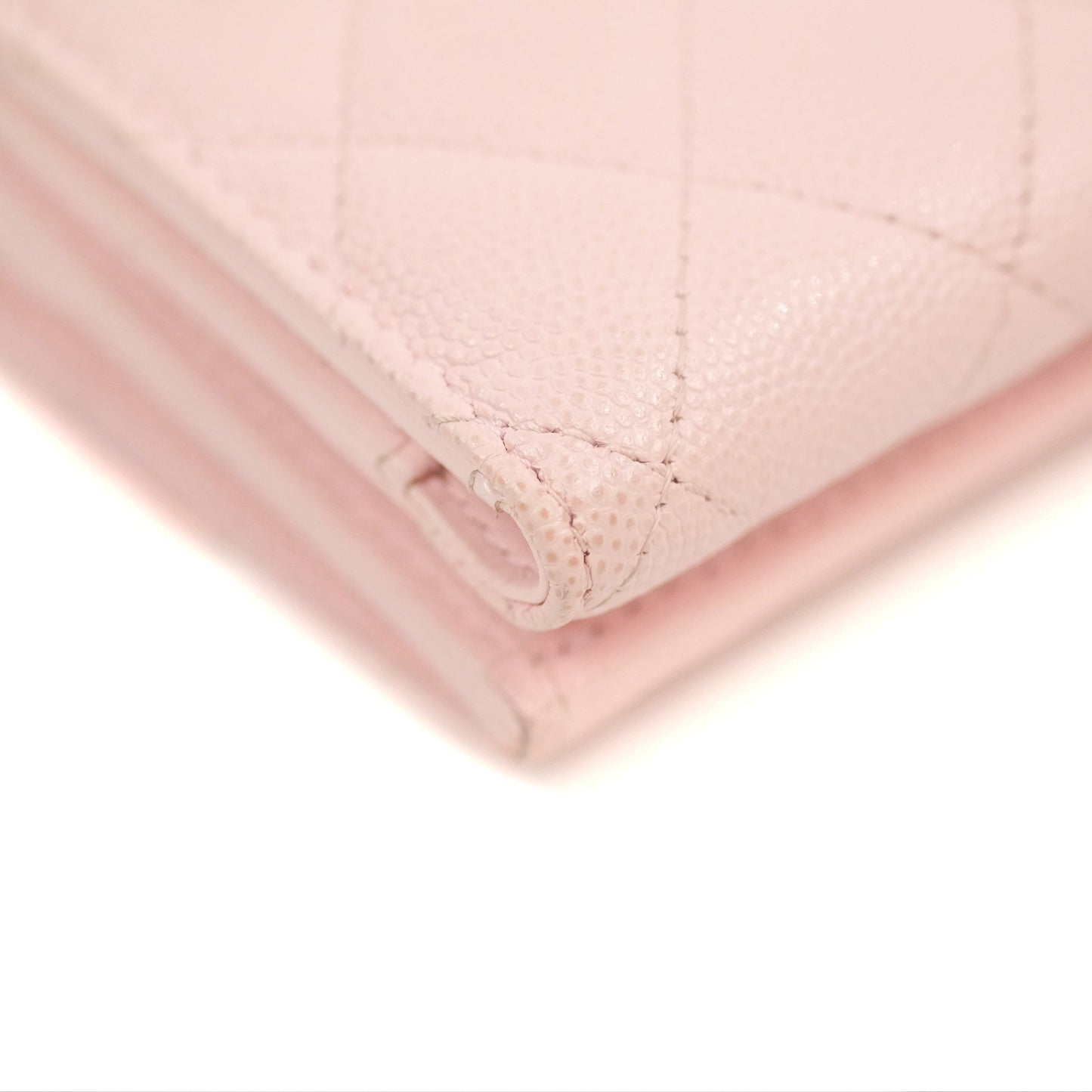 Chanel Quilted Small Classic Flap Trifold Wallet Pink Caviar Gold Hardware