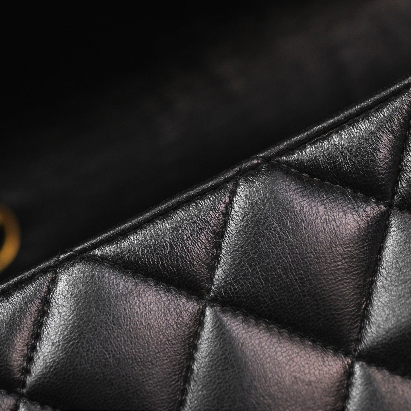 Chanel Vintage Quilted Small Classic Diana Flap Bag Black Lambskin 24K Gold Hardware