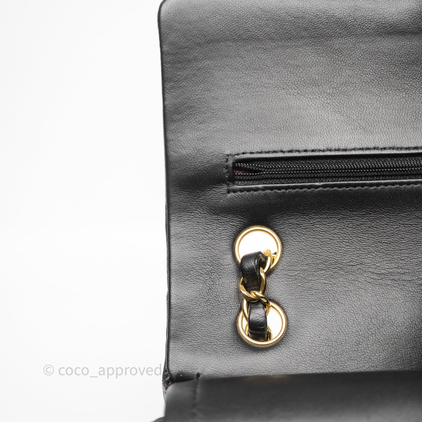 Chanel Classic M/L Medium Flap Quilted Black Lambskin Gold Hardware