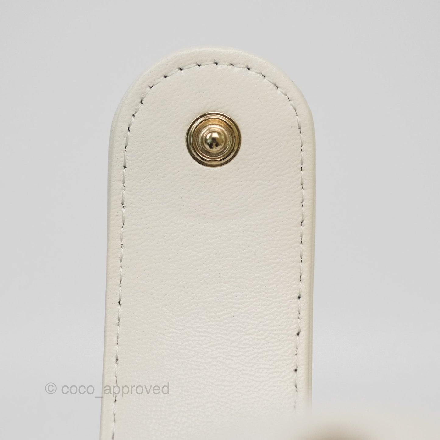 Chanel Chain Around Mini Hobo Pouch White Lambskin Gold Hardware 23C