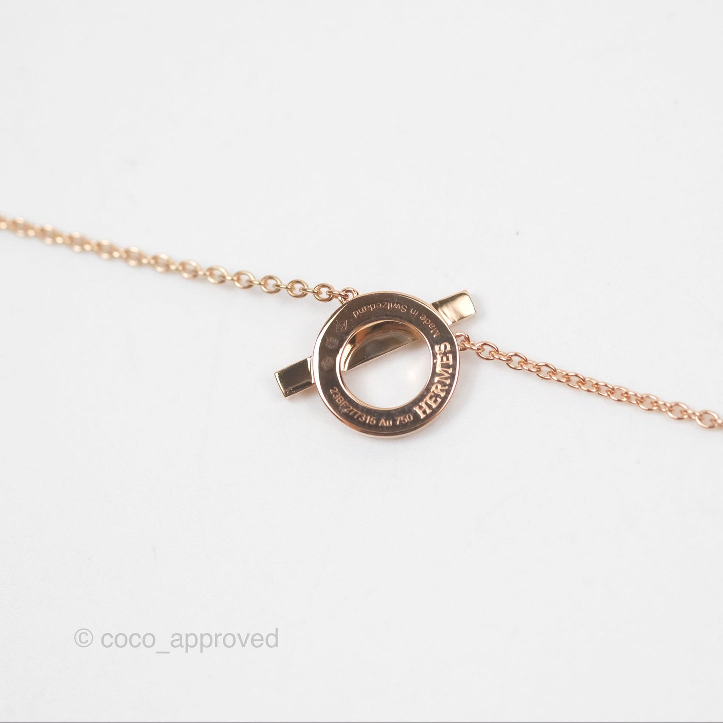 Hermès Finesse Necklace Rose Gold
