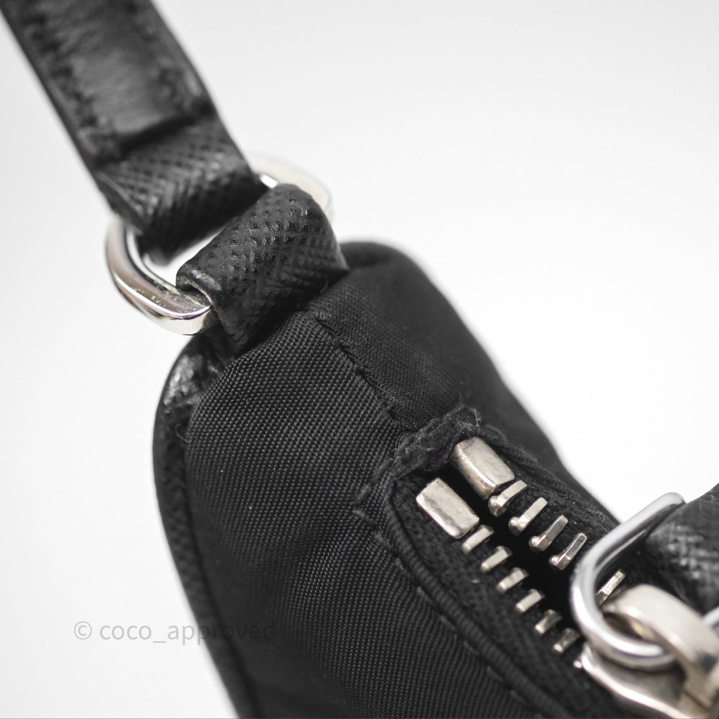 Prada Re-Edition 2005 Nylon Mini Bag Black Silver Hardware