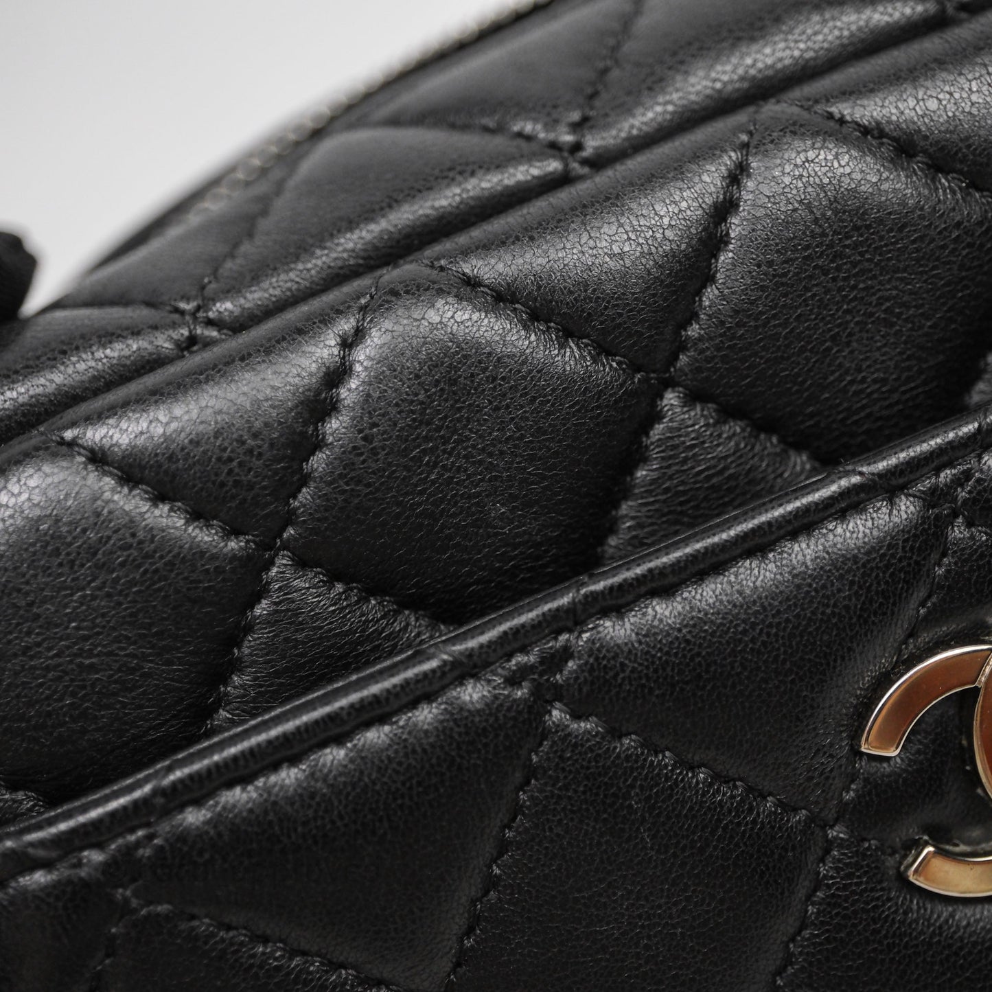 Chanel Camera Case Bag Lambskin Silver Hardware