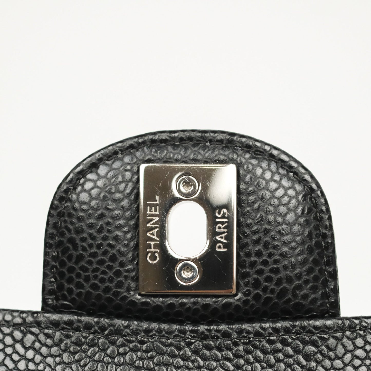 Chanel Small Classic Flap Quilted Black Caviar Silver Hardware