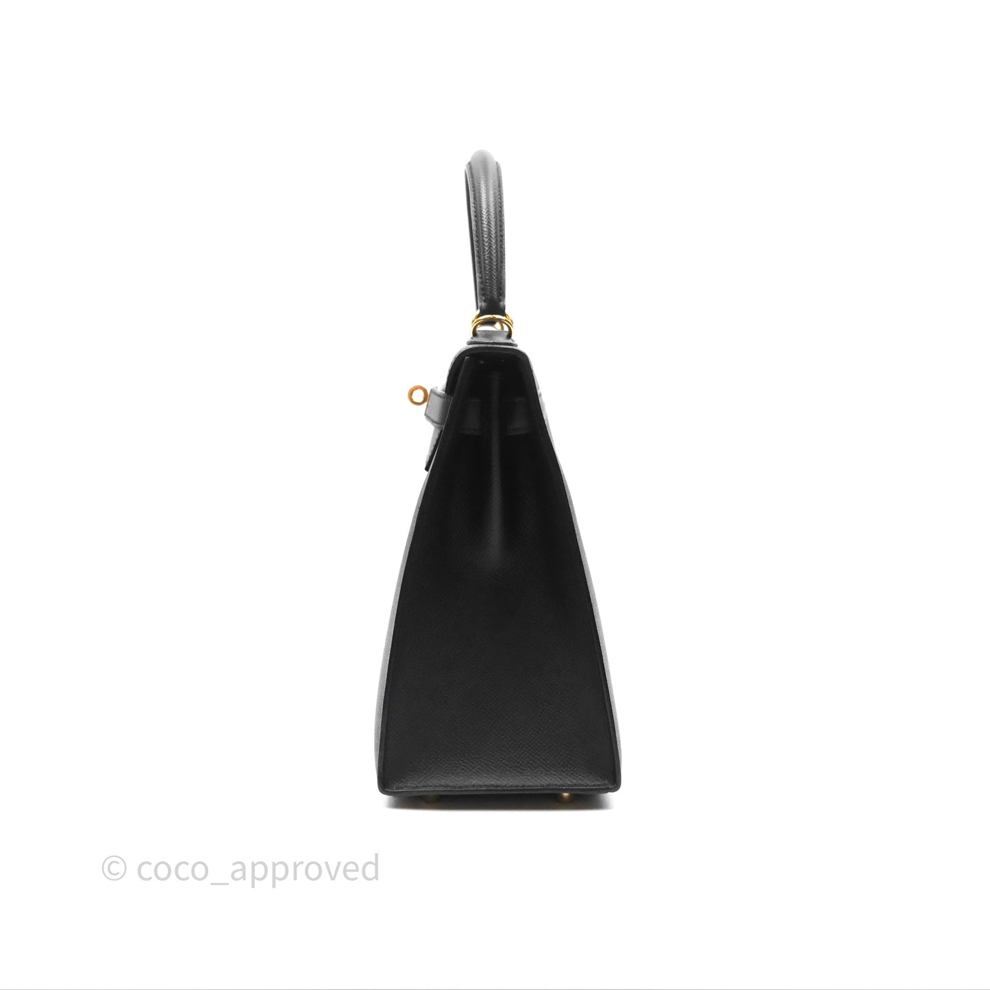 Hermès Kelly 28 Sellier Noir Black 89 Epsom Gold Hardware