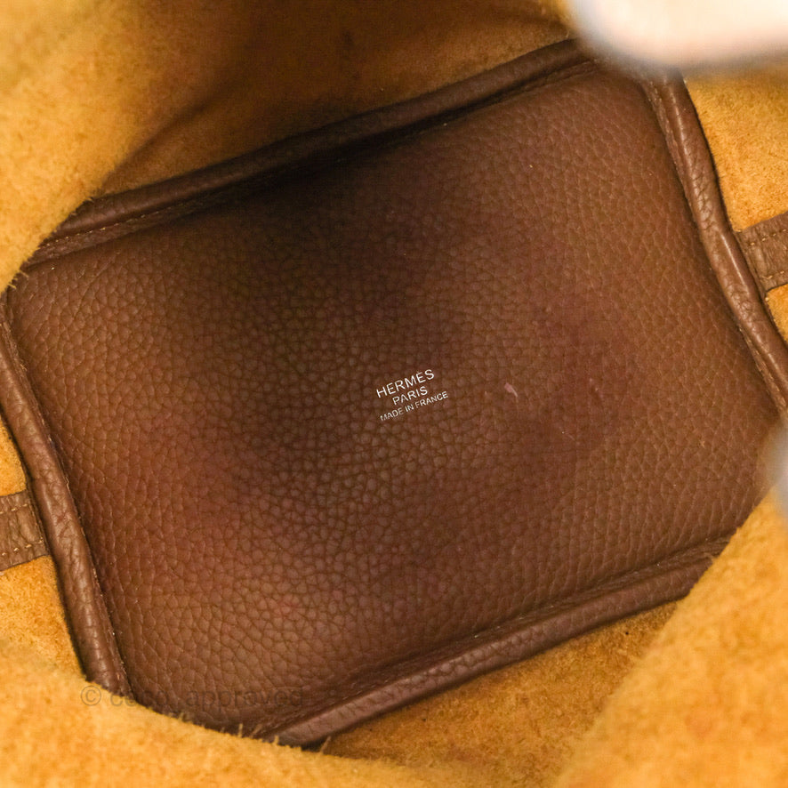 Hermès Picotin Lock 18 PM Eclat Alezan 3G/Biscuit 48 Clemence Silver Hardware