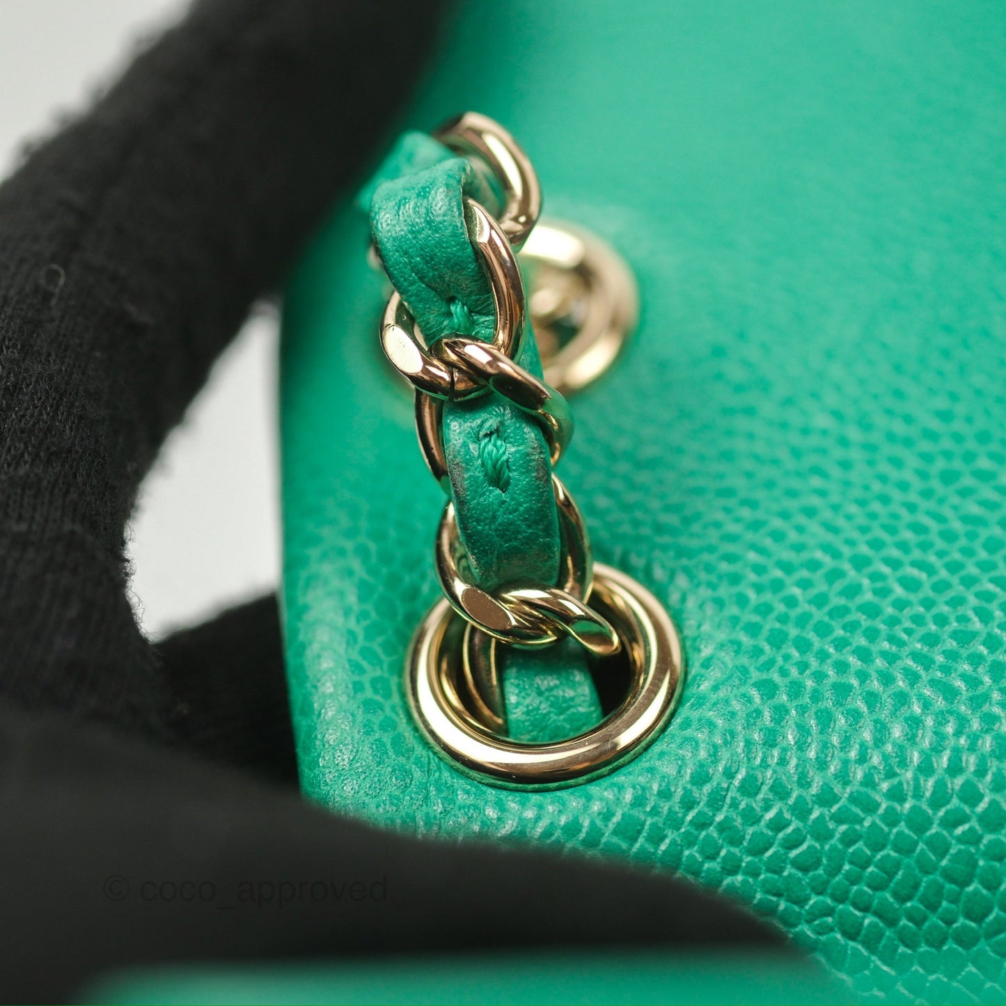Chanel Duma Backpack Small Green Caviar Gold Hardware 23P