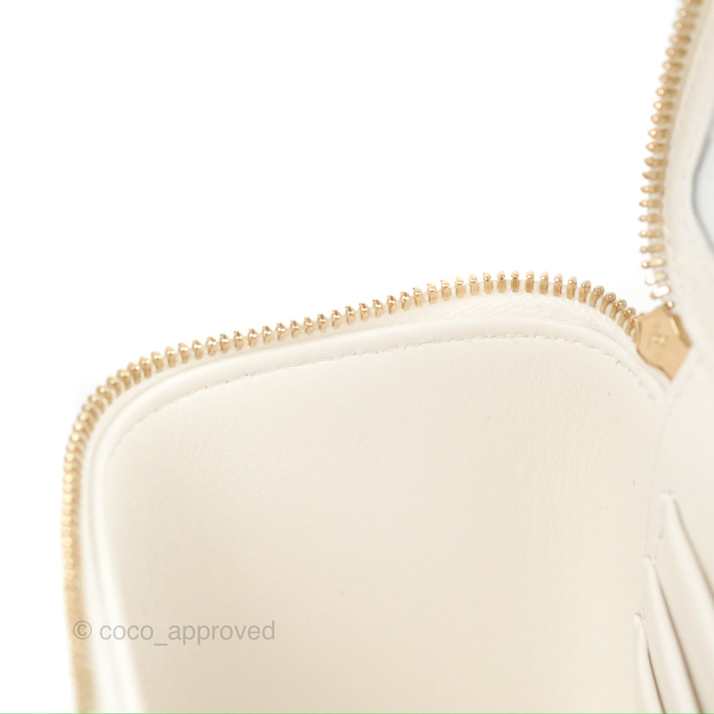 Chanel Classic Vanity Rectangular with Chain White Caviar Gold Hardware