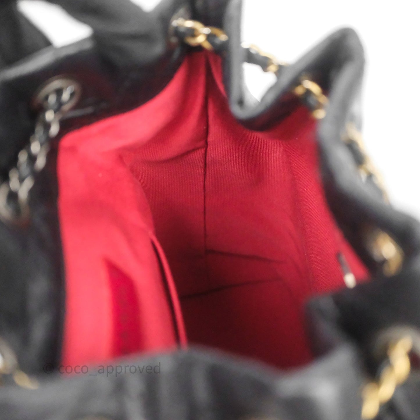 Chanel Small Gabrielle Backpack Quilted Black Aged Calfskin