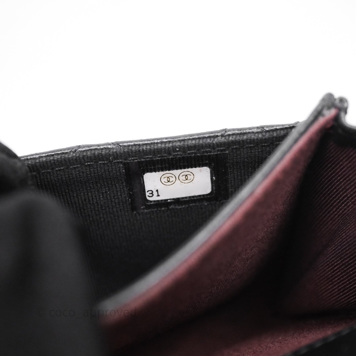 Chanel Quilted Flap Card Holder Black Lambskin Gold Hardware