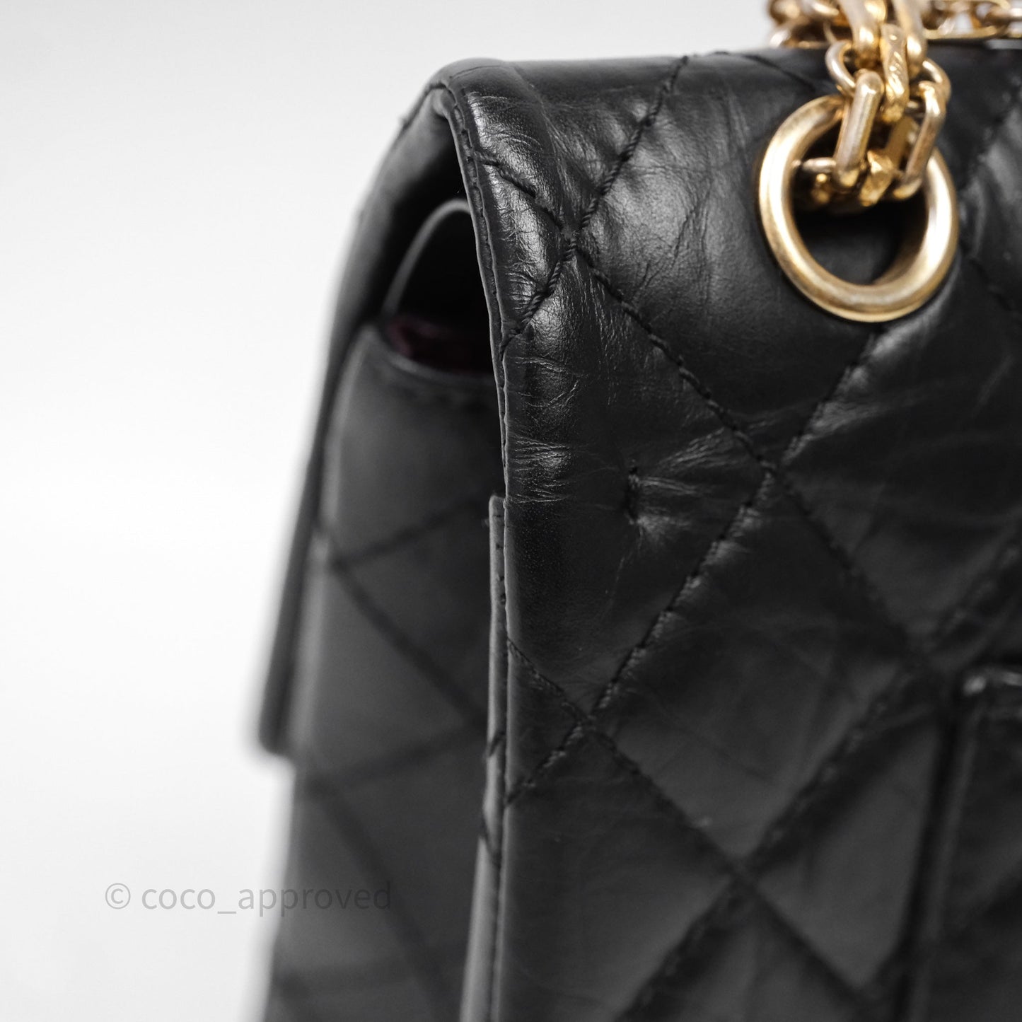 Chanel Reissue 226 Quilted Aged Calfskin Black Aged Gold Hardware