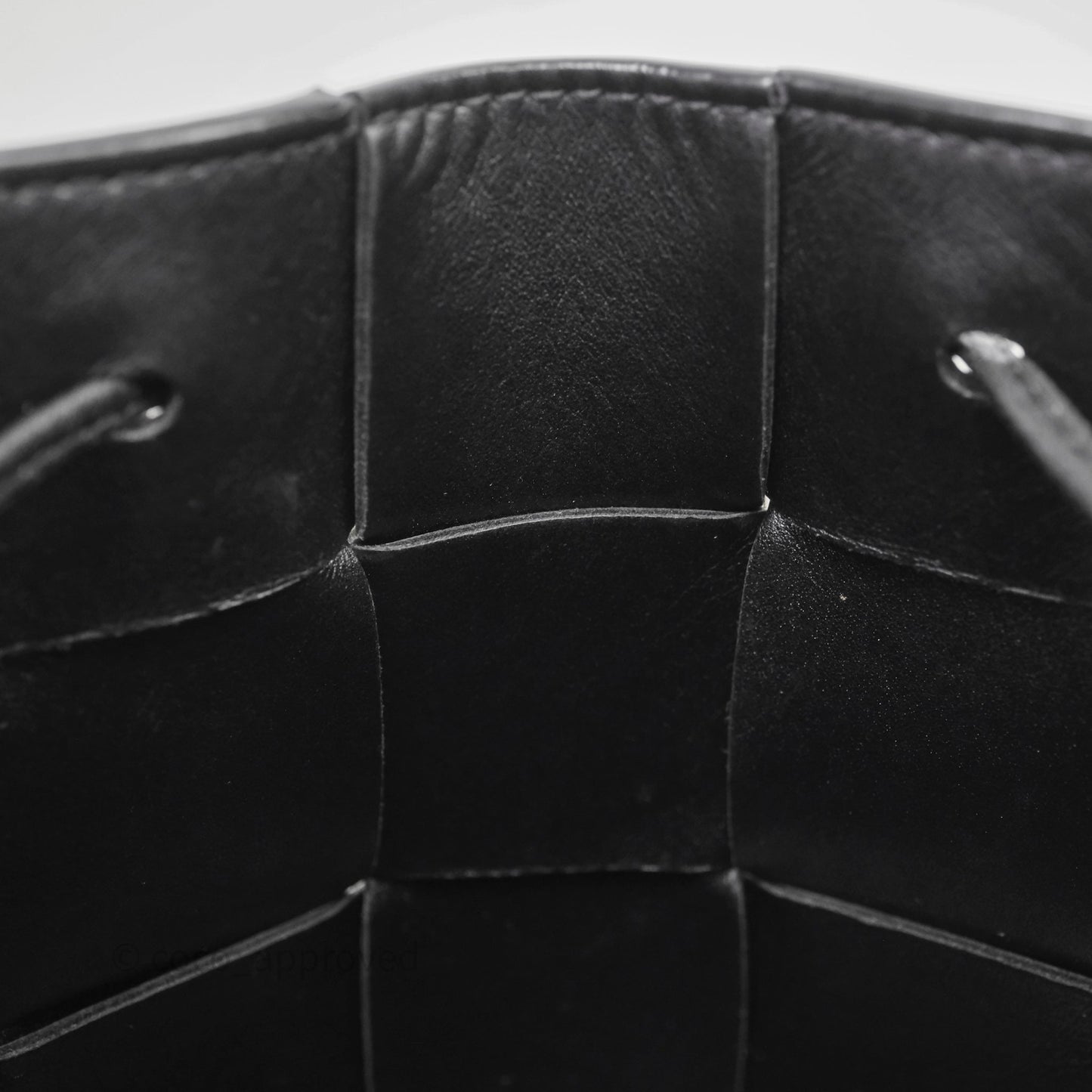 Bottega Veneta Small Cassette Bucket Bag Black Lambskin