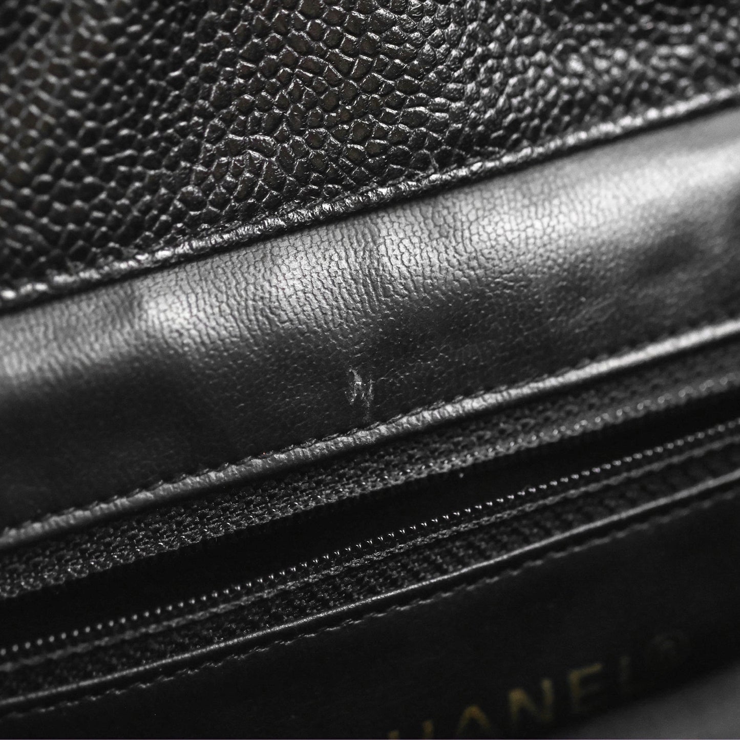 Chanel Vintage Large CC backpack Black Caviar 24K Gold Hardware
