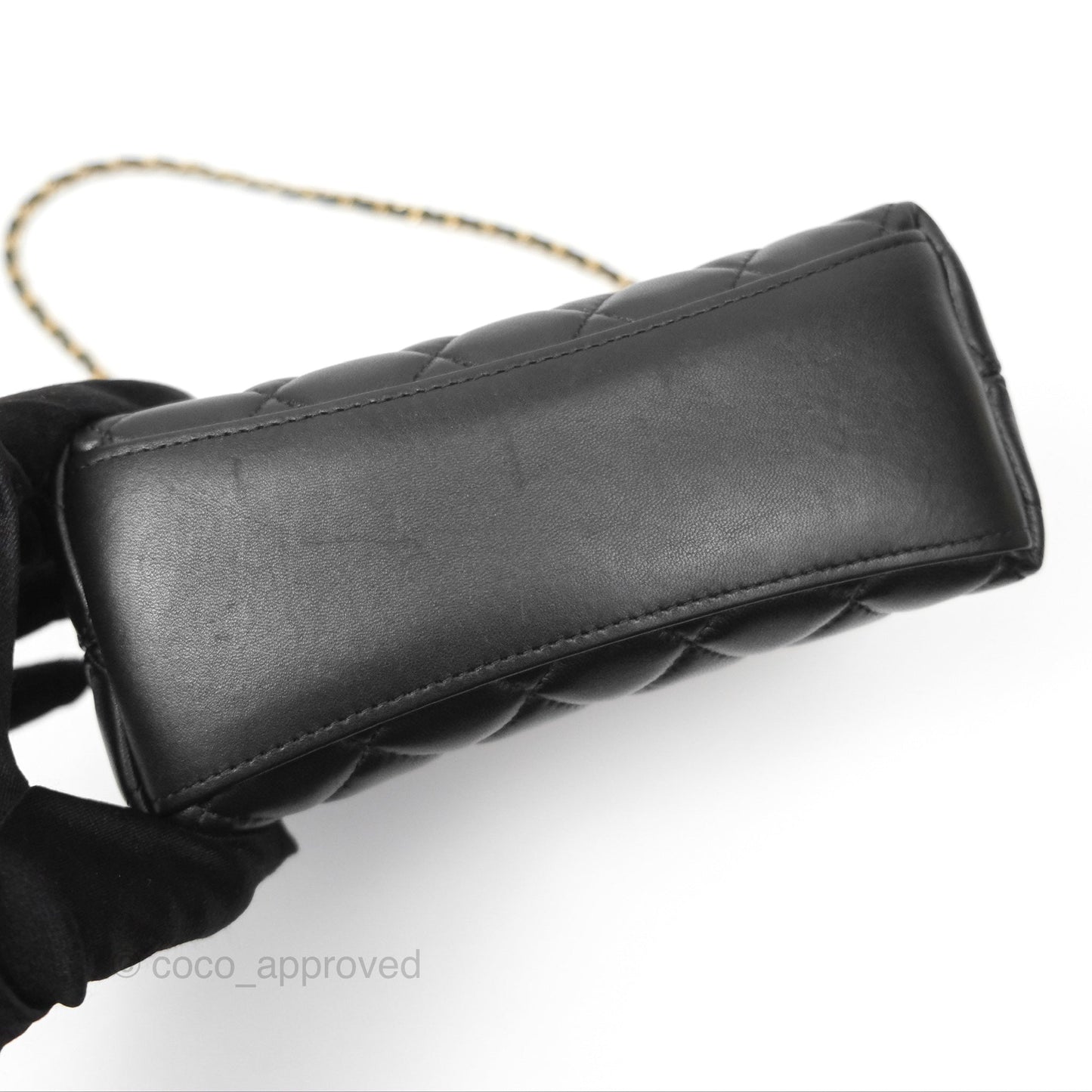Chanel Clutch With Chain Black Lambskin Gold Hardware 23A