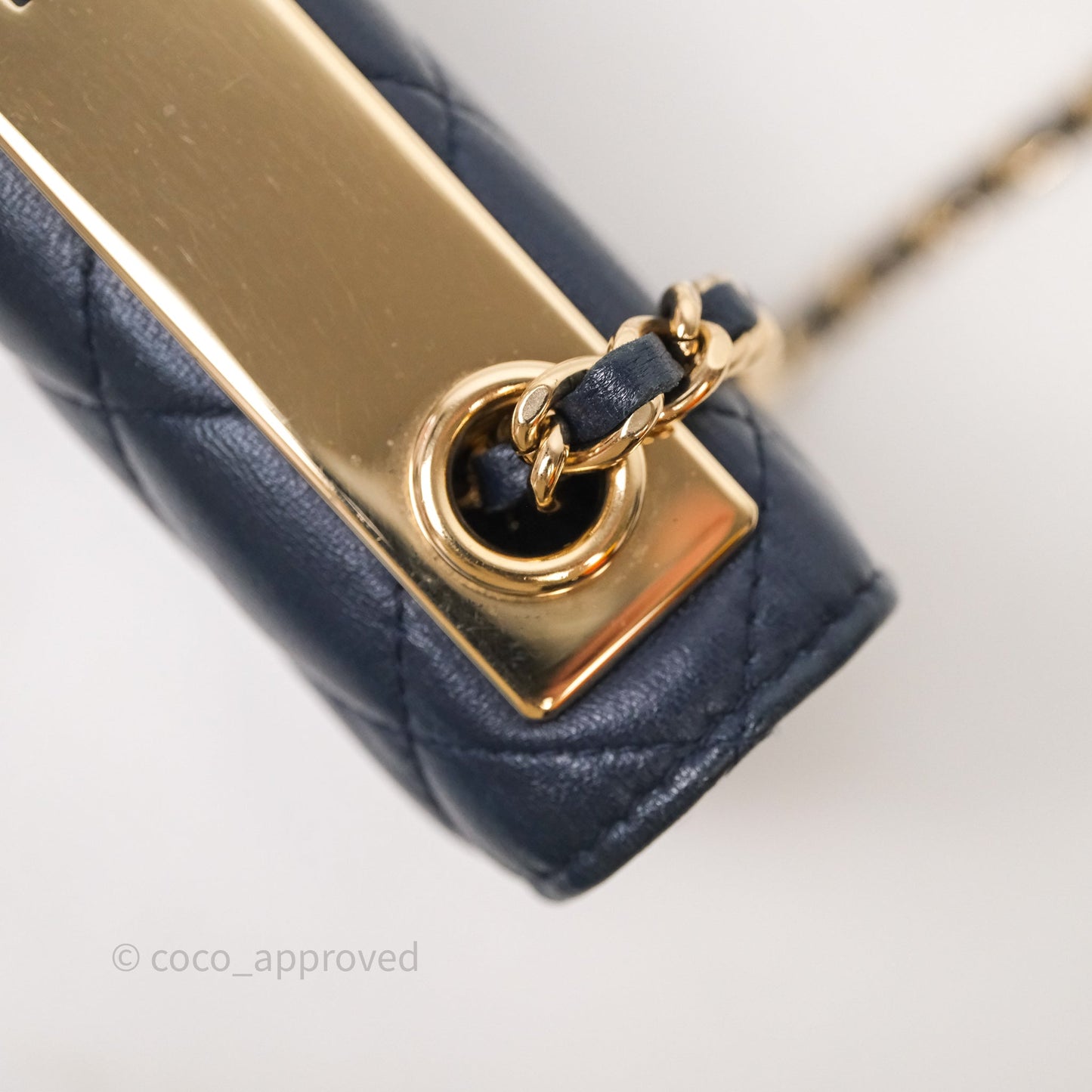 Chanel Trendy CC WOC Wallet On Chain Navy Lambskin Gold Hardware