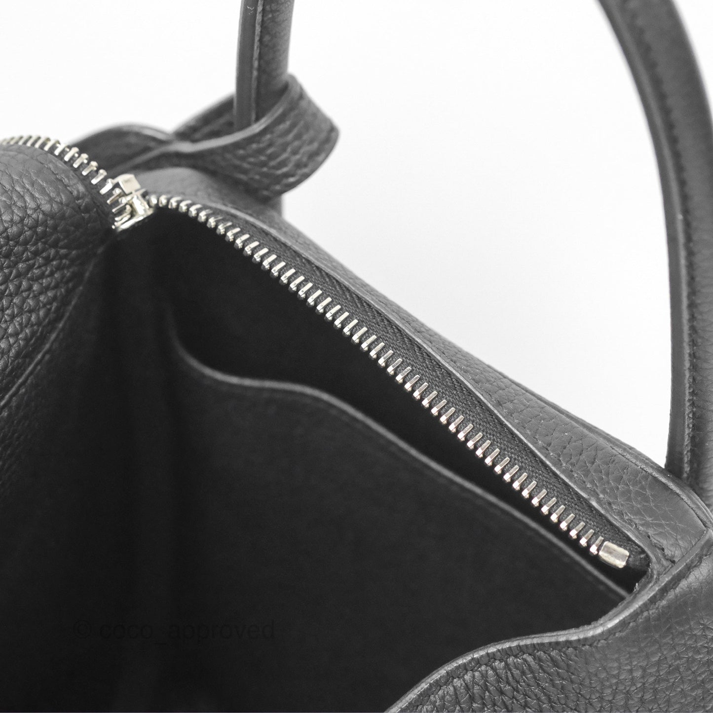 Hermès Lindy 30 Black Clemence Palladium Hardware