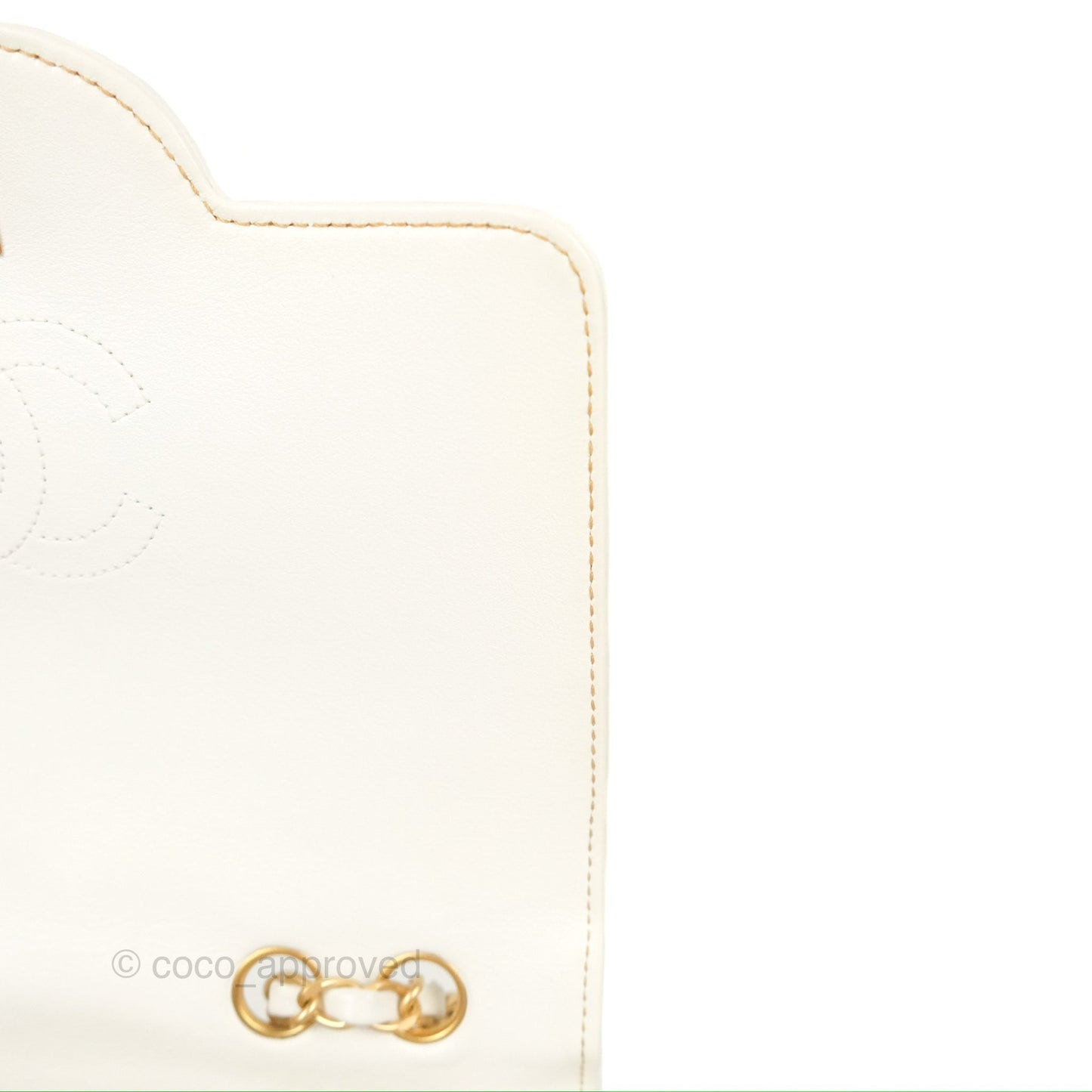 Chanel Small Tweed Flap Bag White Aged Gold Hardware