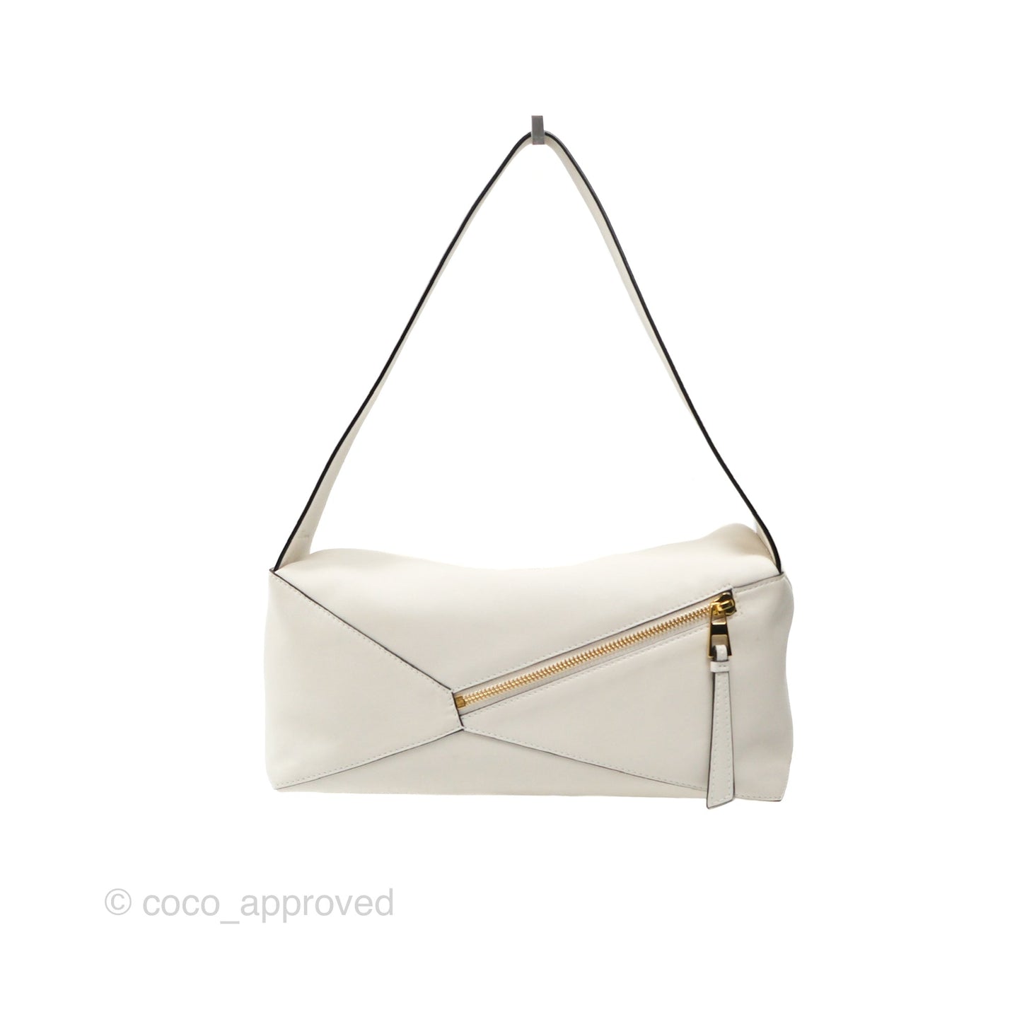Loewe Puzzle Hobo Shoulder Bag Soft White Calfskin