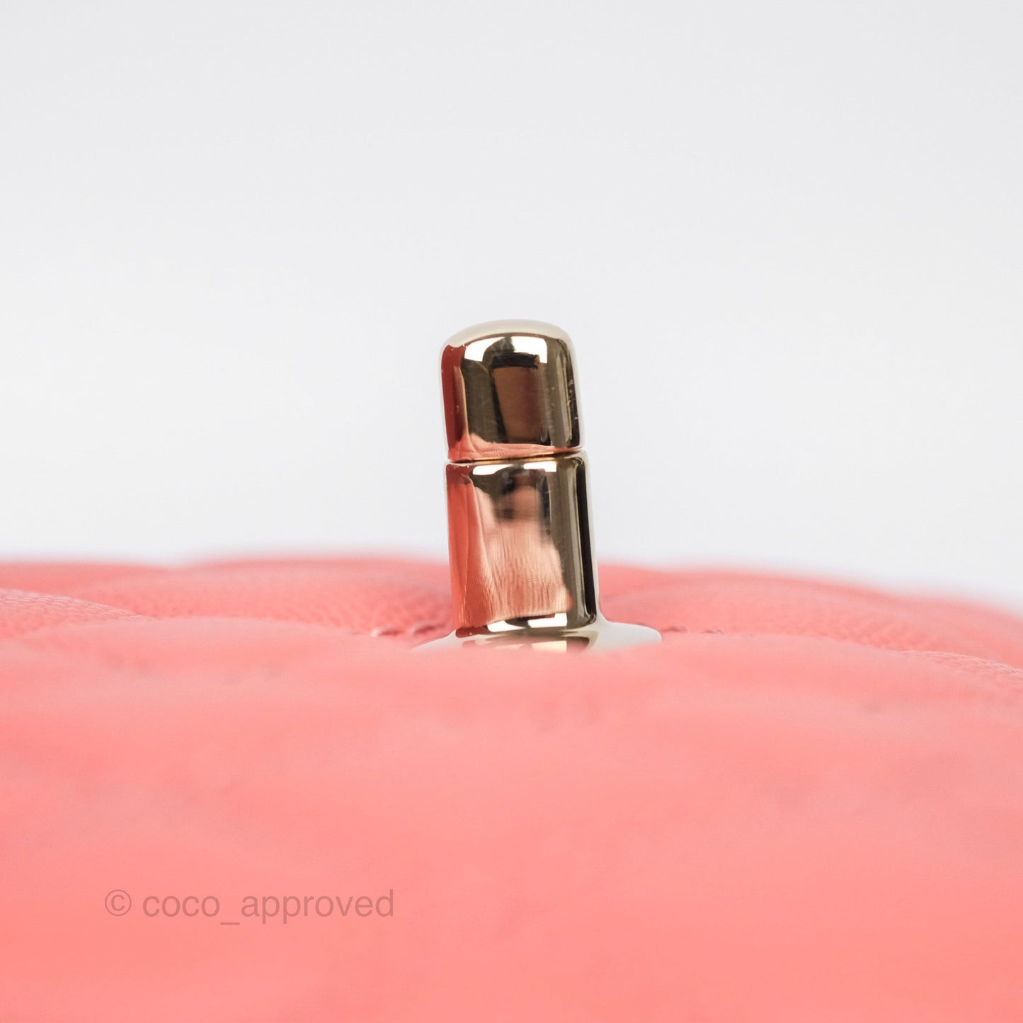 Chanel Mini Coco Handle Quilted Pink Caviar Gold Hardware