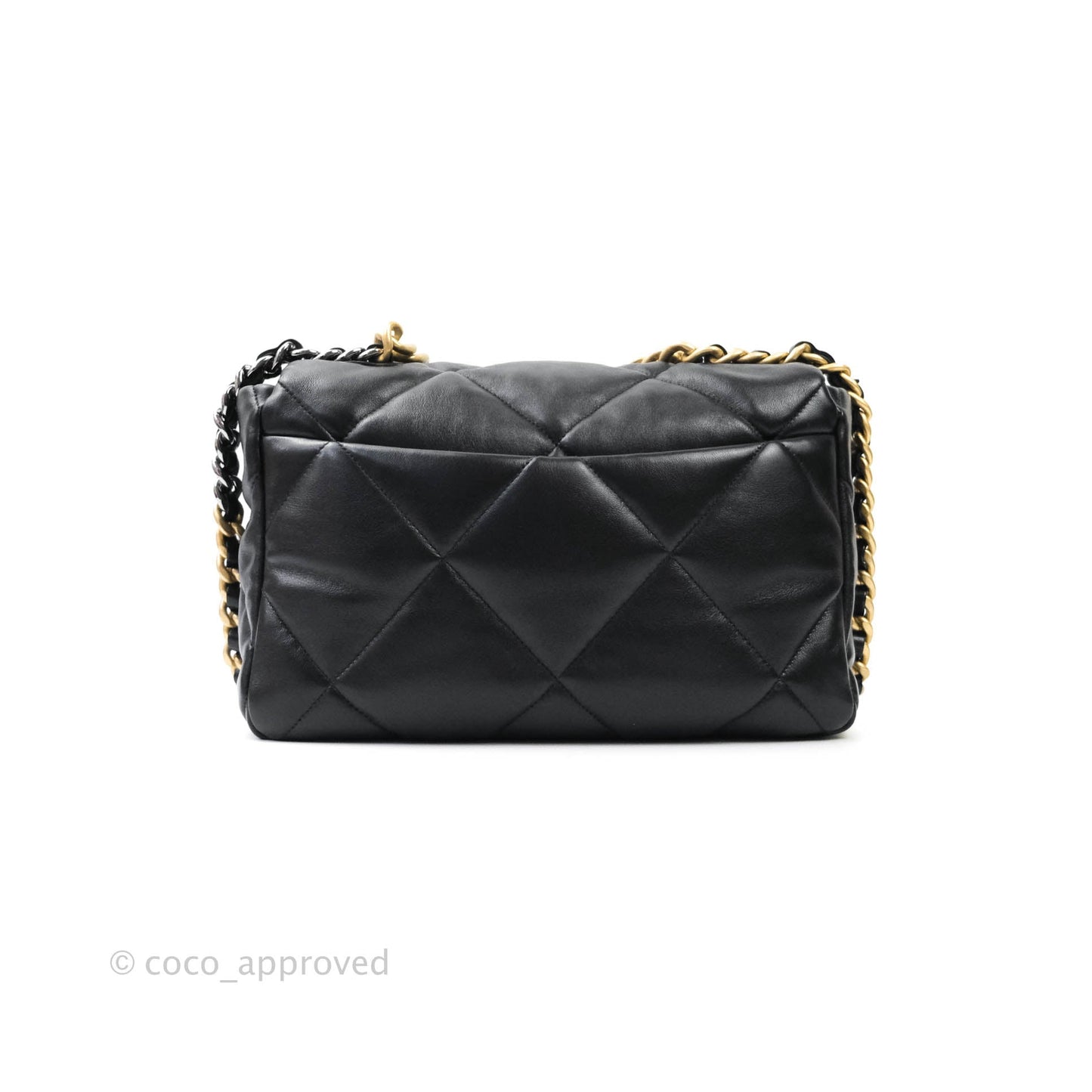 Chanel 19 Medium Black Mixed Hardware Goatskin