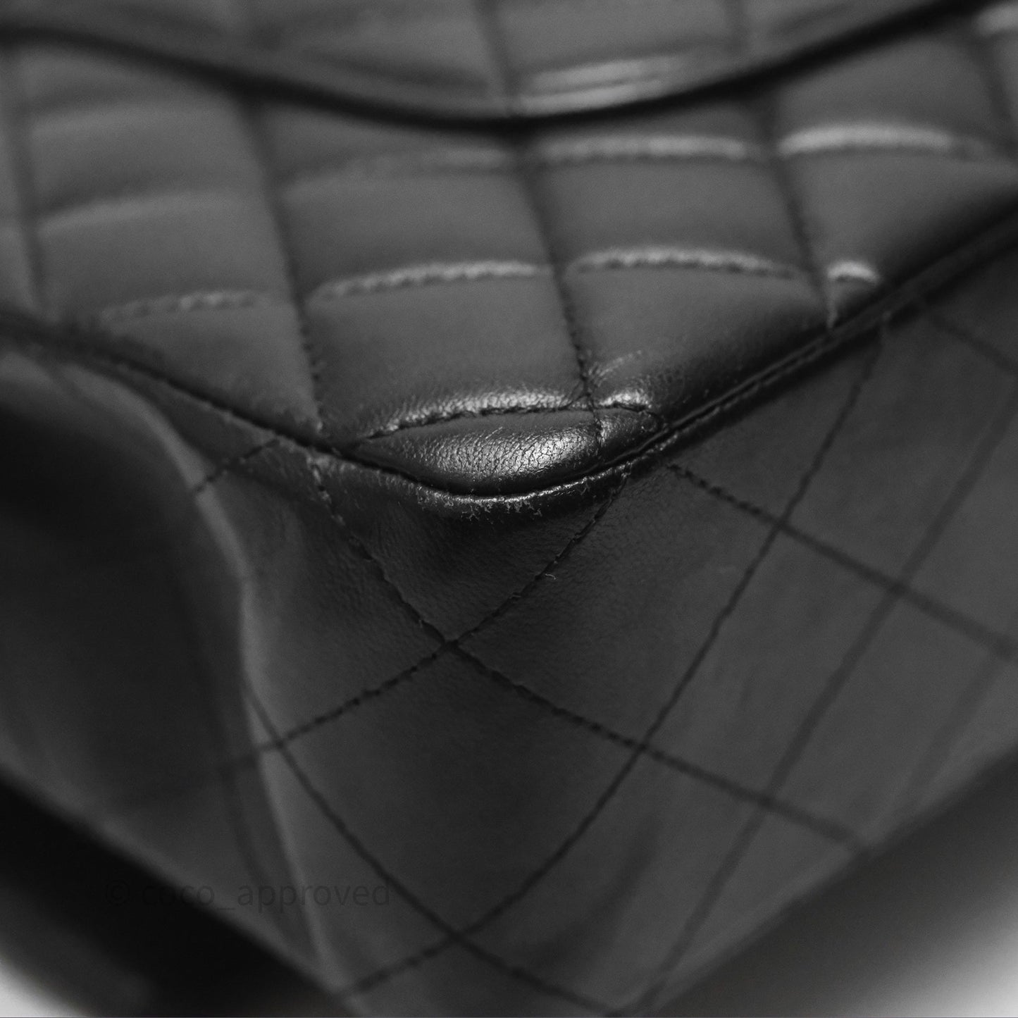 Chanel Classic Quilted M/L Medium Double Flap So Black Lambskin