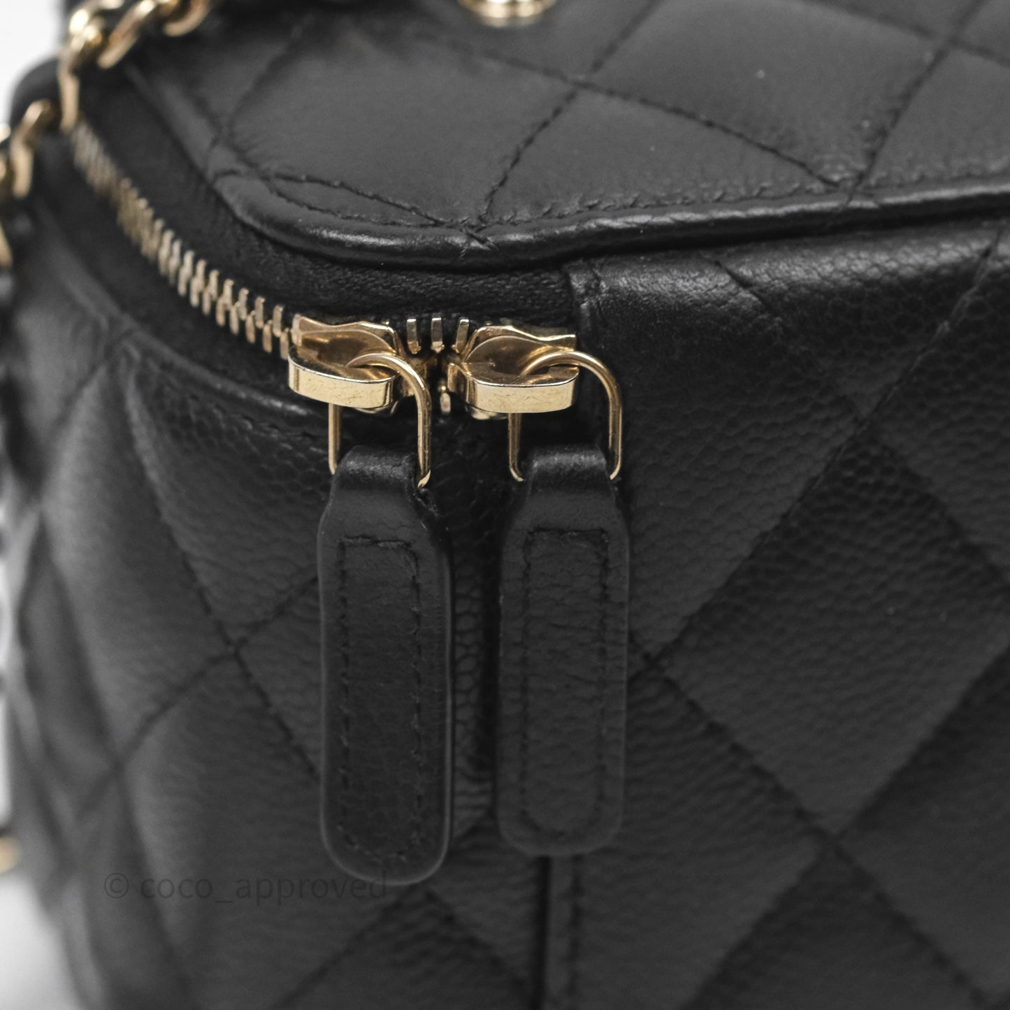 Chanel Vanity with CC Chain Black Caviar Gold Hardware