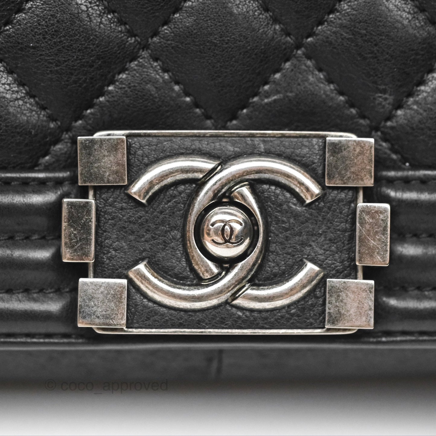 Chanel Medium Boy Quilted Black Calfskin Ruthenium Hardware