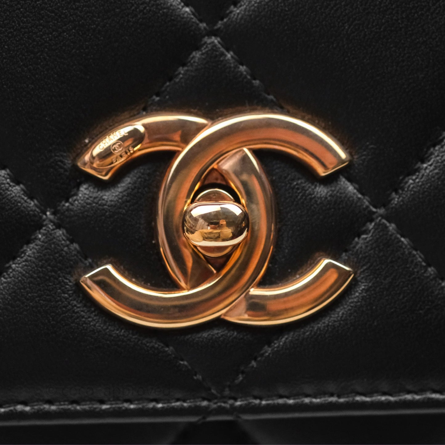 Chanel Trendy CC Small Black Lambskin Rose Gold Hardware