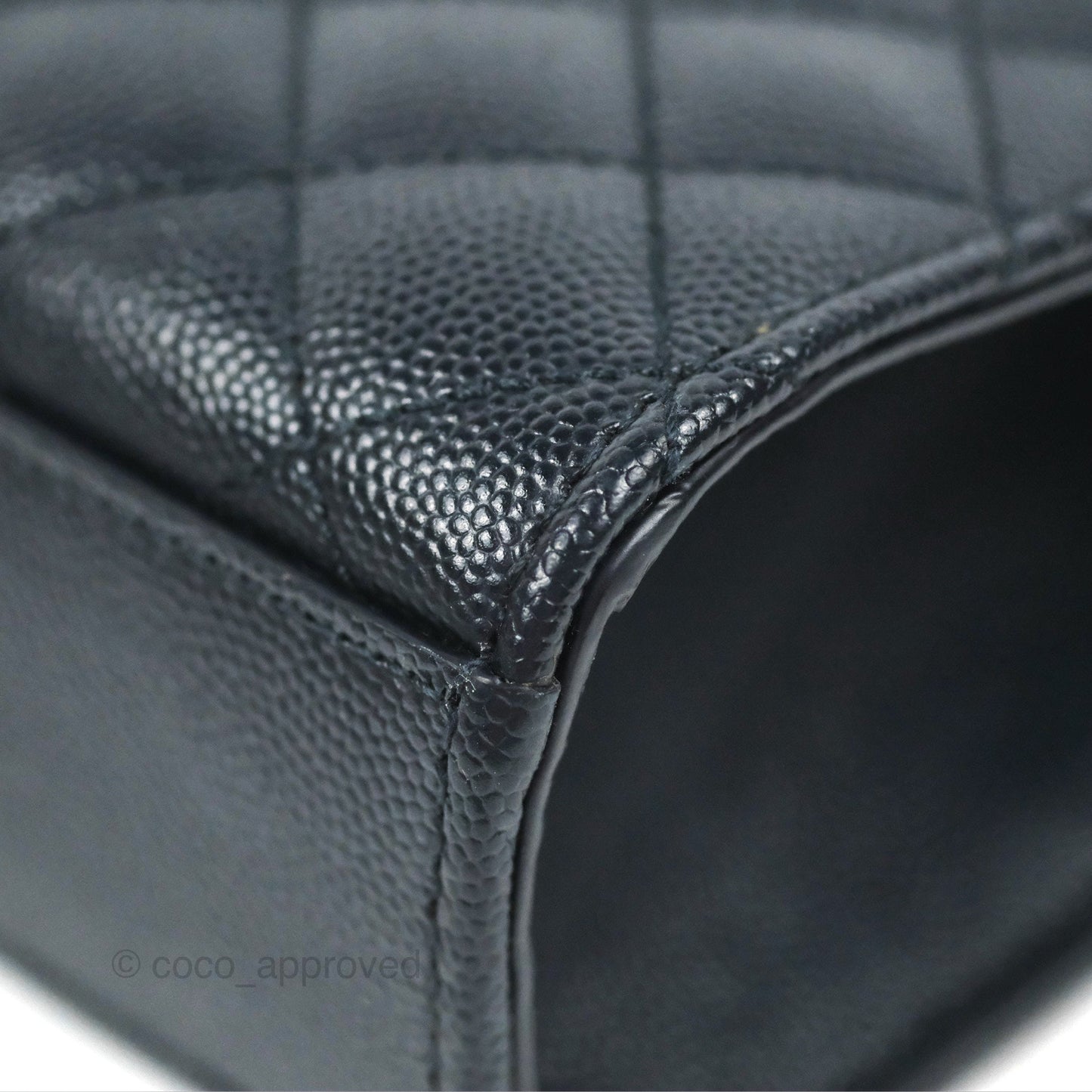 Saint Laurent Medium Envelope Navy Caviar Silver Hardware