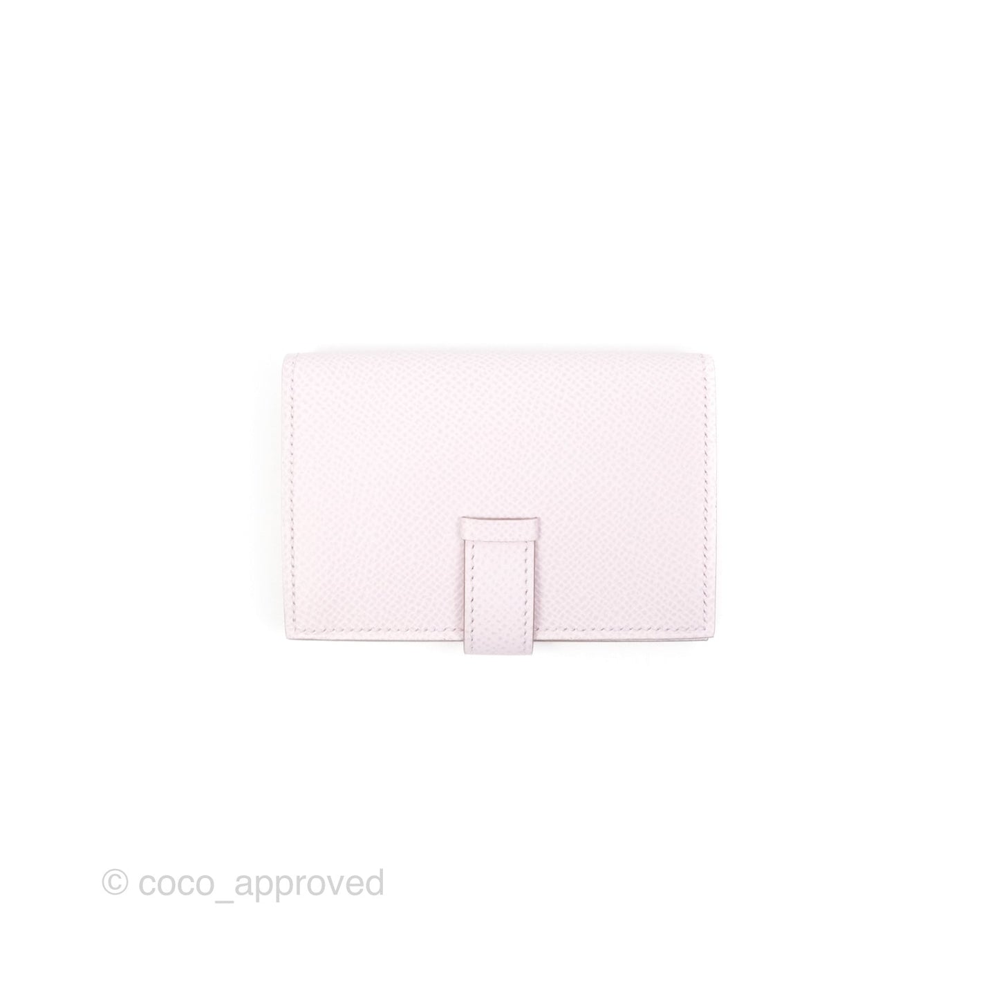Hermes Bearn Card Holder Epsom Mauve Pale Palladium Hardware