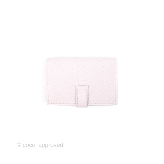 Hermes Bearn Card Holder Epsom Mauve Pale Palladium Hardware
