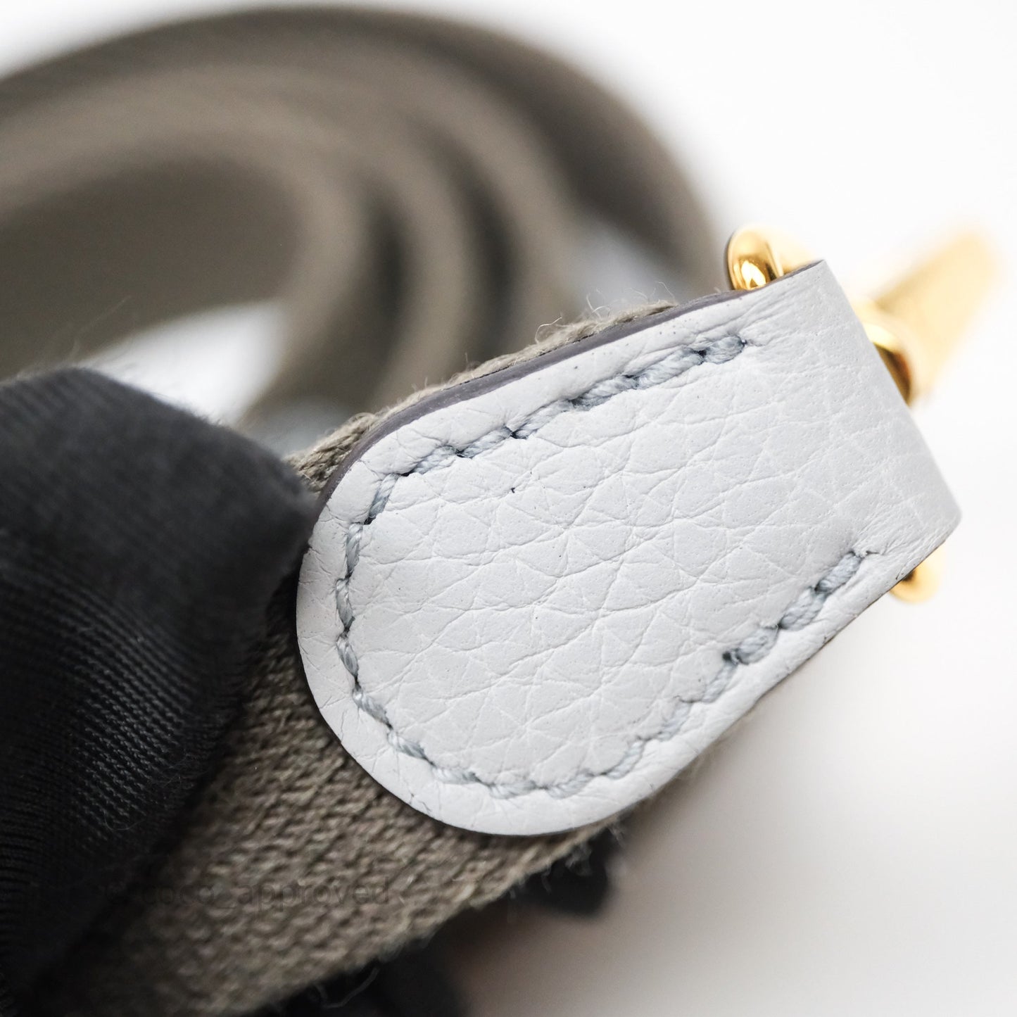 Hermès Mini Evelyne 16  Bleu Pale 08 Clemence Gold Hardware