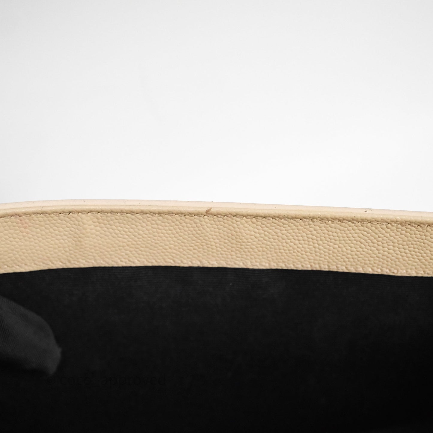 Saint Laurent Kate Clutch Monogram Beige Grain De Poudre Gold Hardware