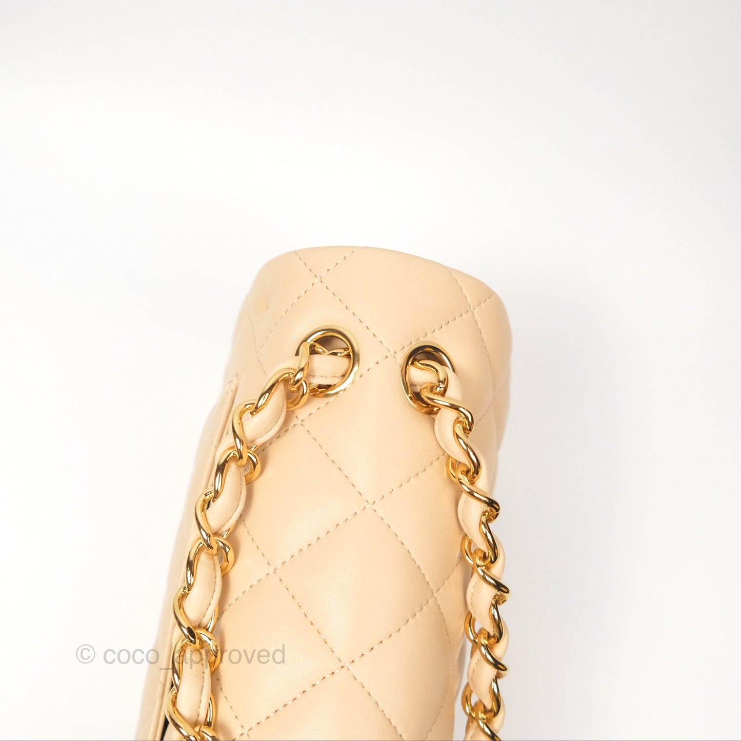 Chanel Jumbo Double Flap Beige Lambskin Gold Hardware⁣⁣