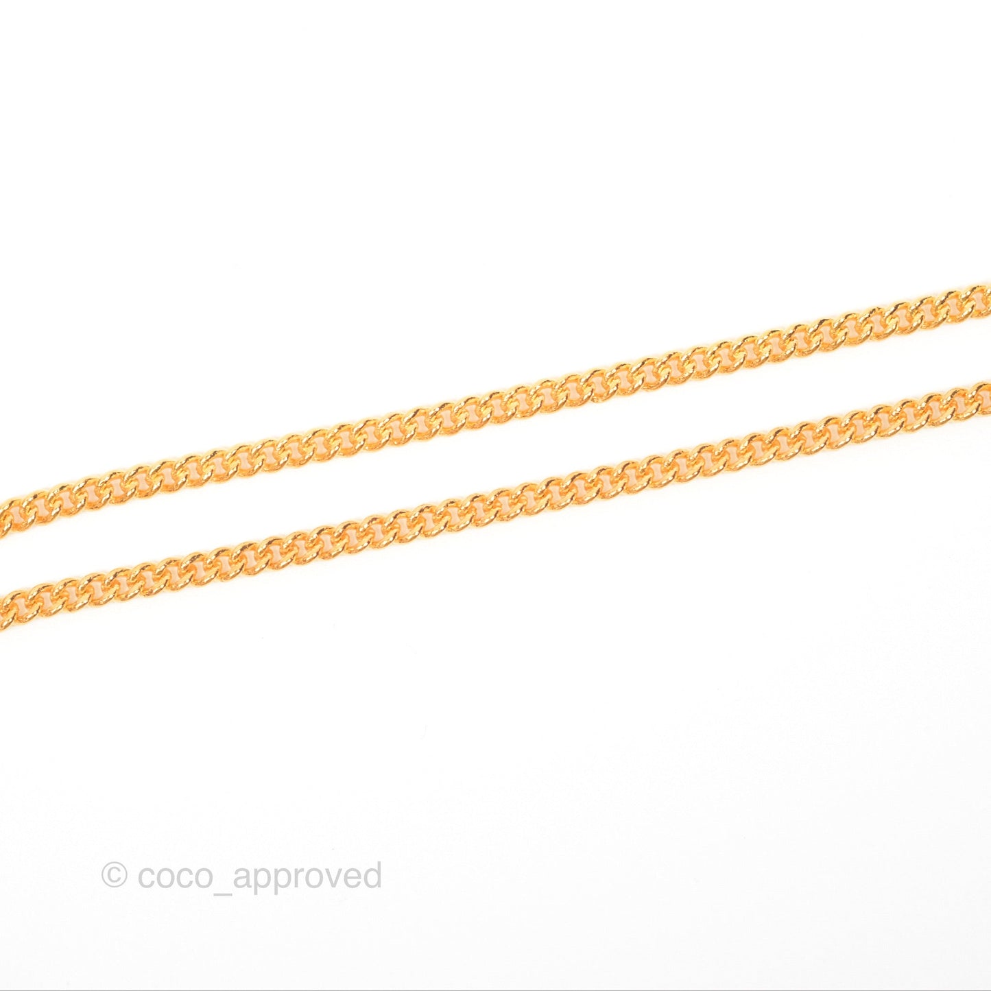 Chanel Africa Map Crystal CC Necklace Gold Tone 23A