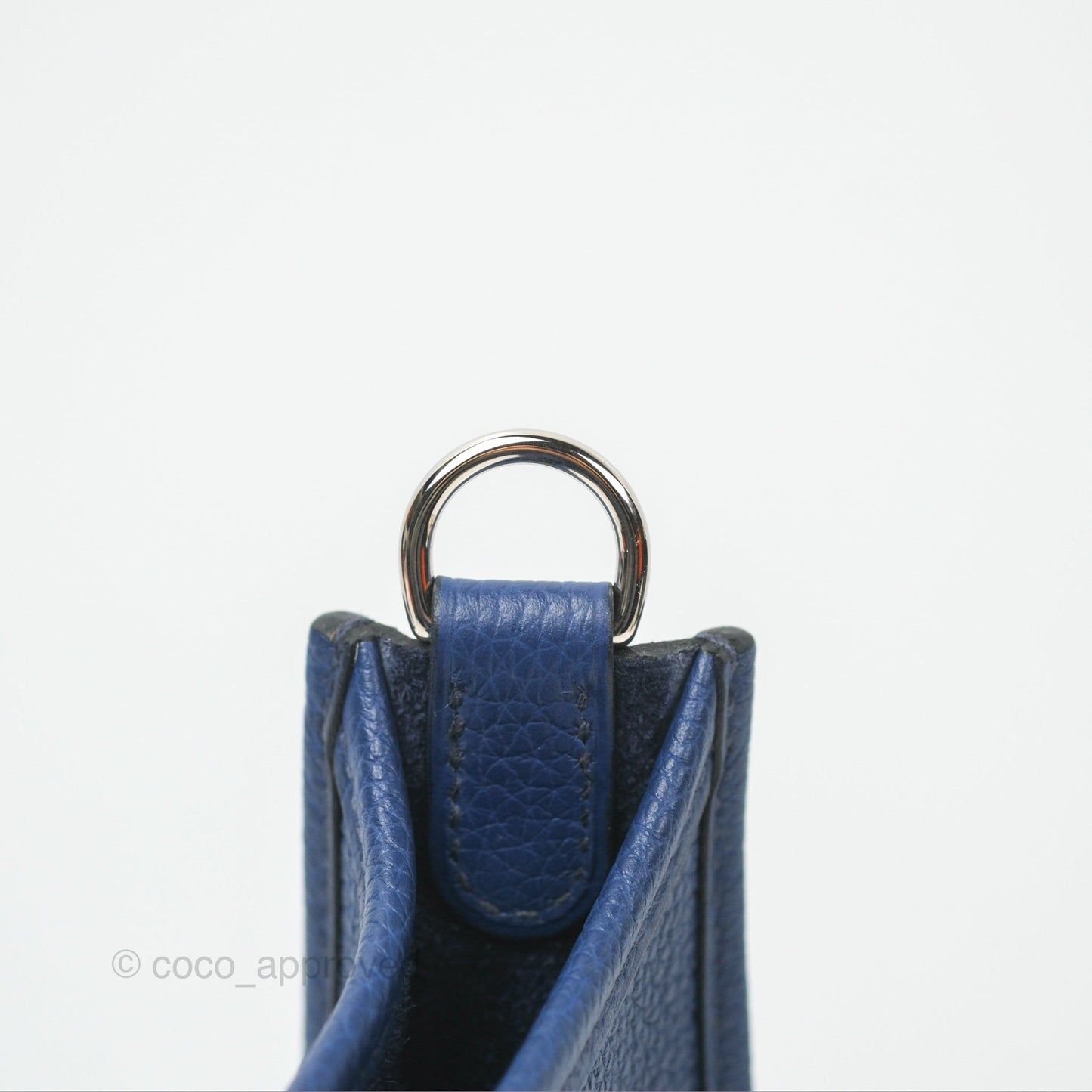 Hermès Mini Evelyne 16 Bleu Saphir Taurillon Maurice Sangle Flipperball Palladium Hardware